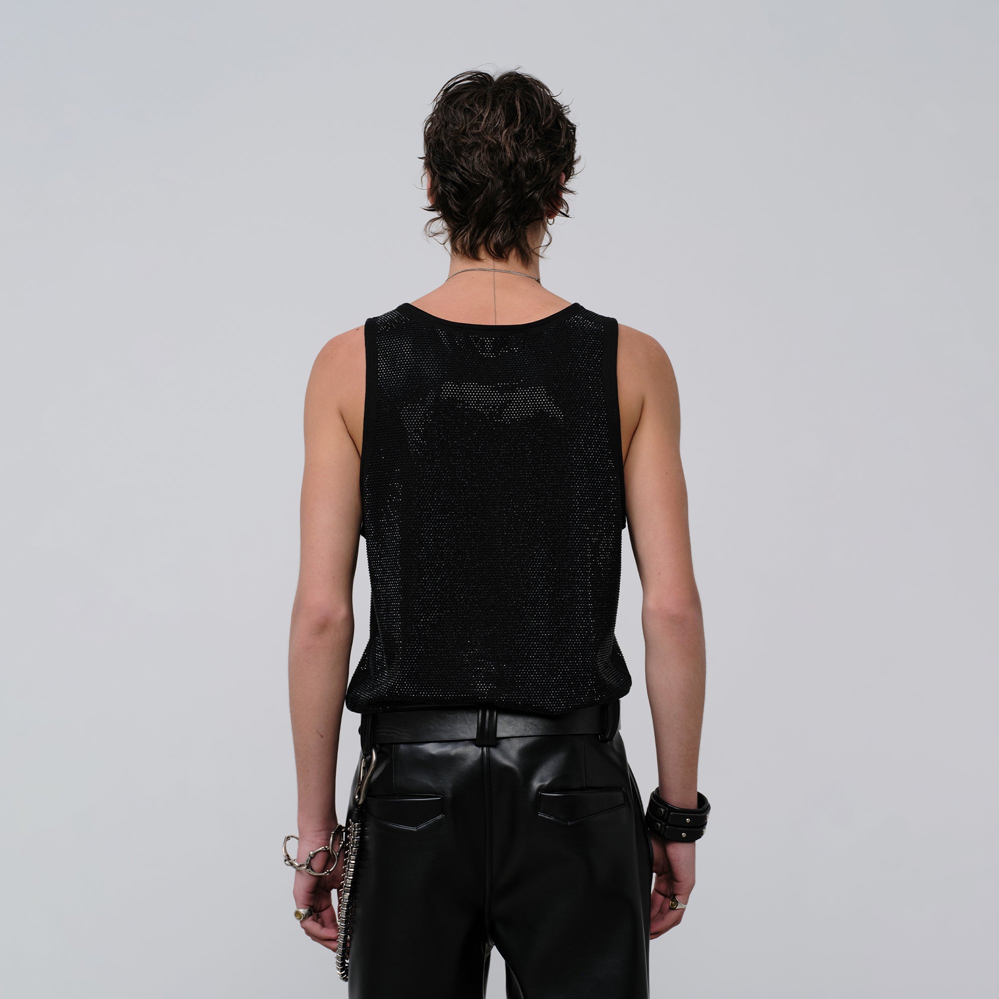 FACEONLAB Venom Diamond Punk Tank Black, premium urban and streetwear designers apparel on PROJECTISR.com, FACEONLAB