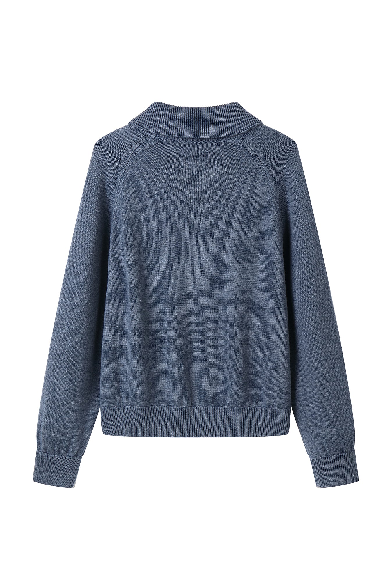 MOITIEDEPETALE Modern Cable-Knit Zip-Up Cardigan