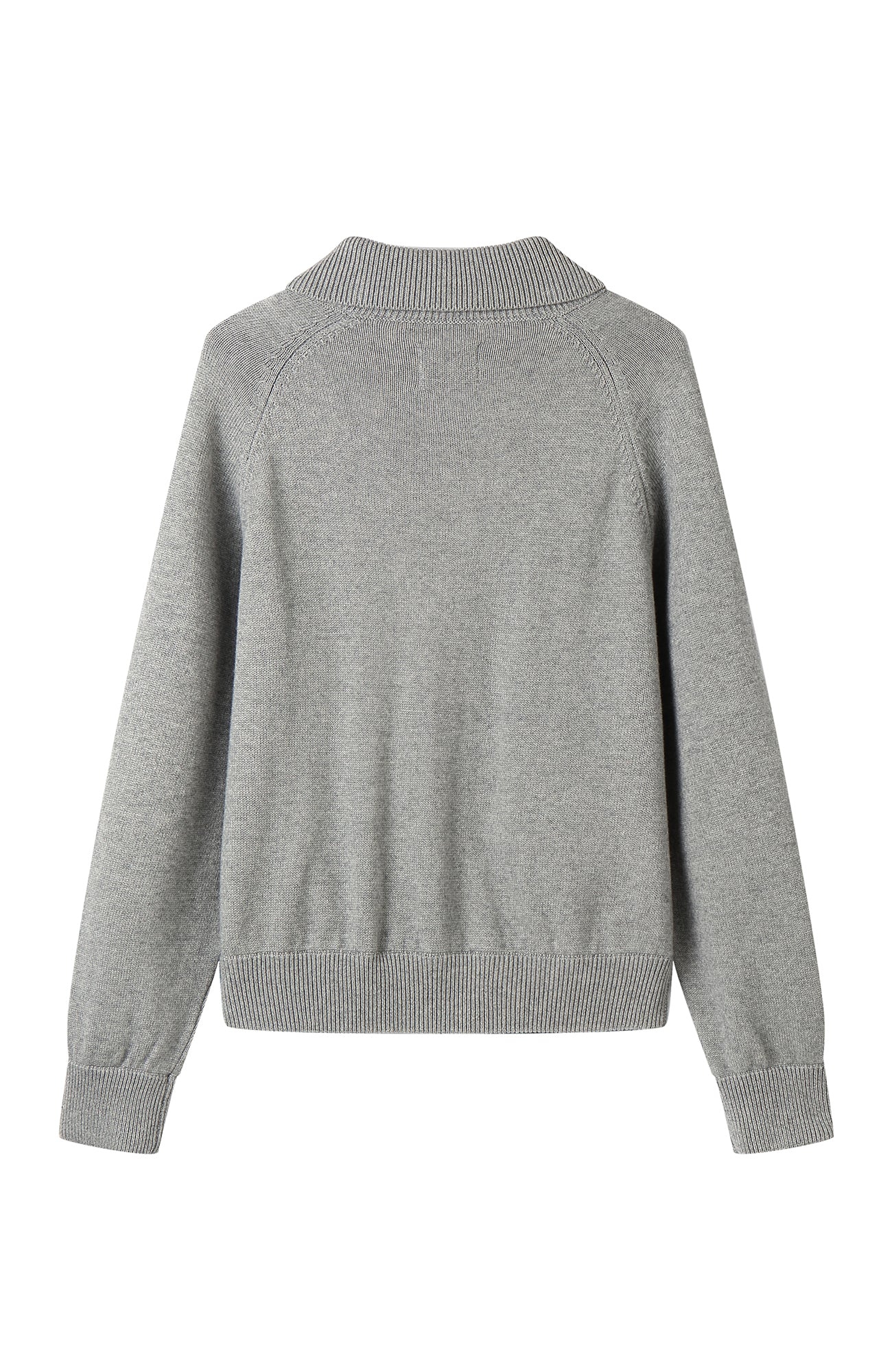 MOITIEDEPETALE Modern Cable-Knit Zip-Up Cardigan