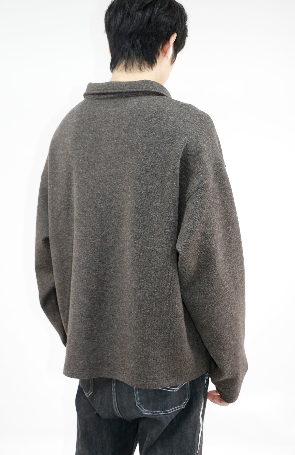 RELABEL Embroidered Magnetic Turtleneck Wool Sweater