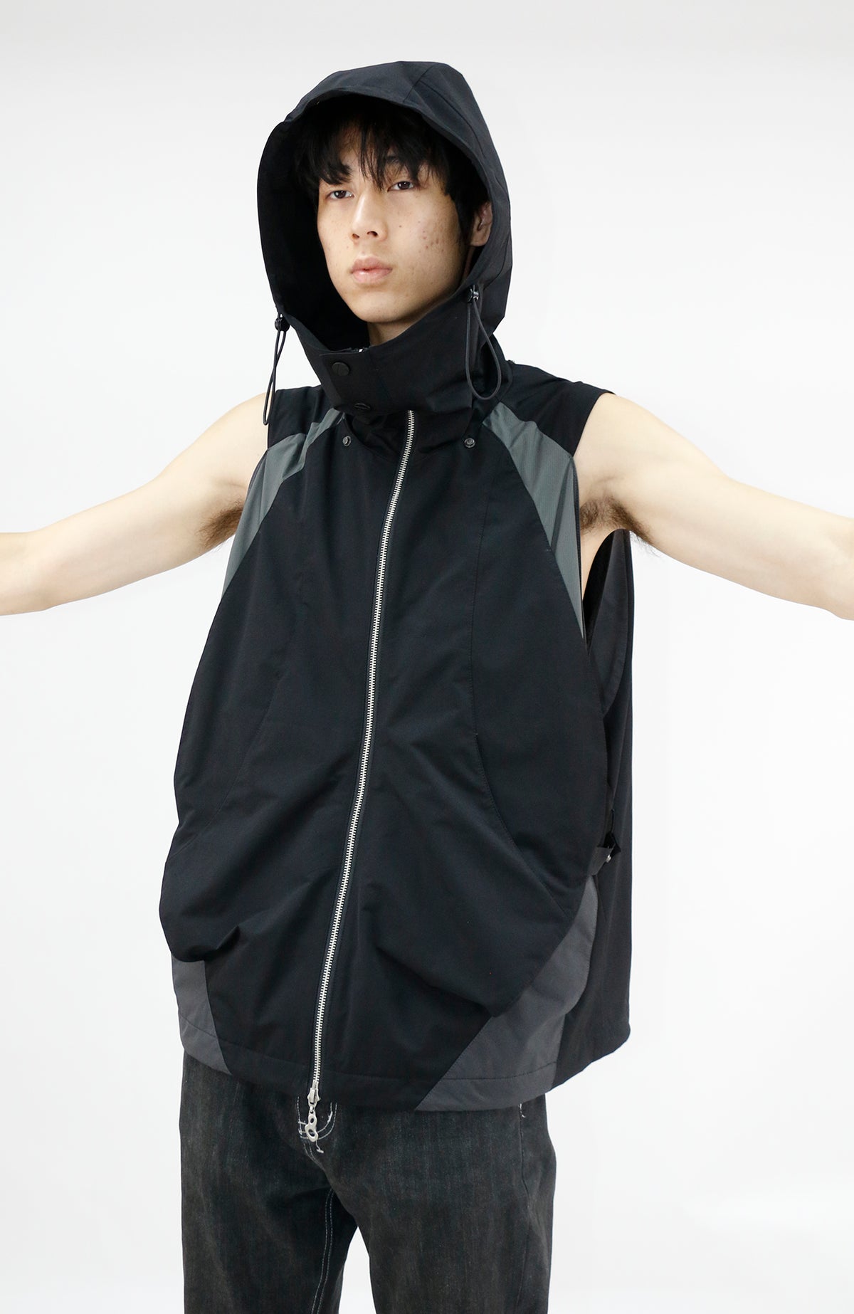 RELABEL Deconstructed Spliced Three-Way Outdoor Shell Jacket
