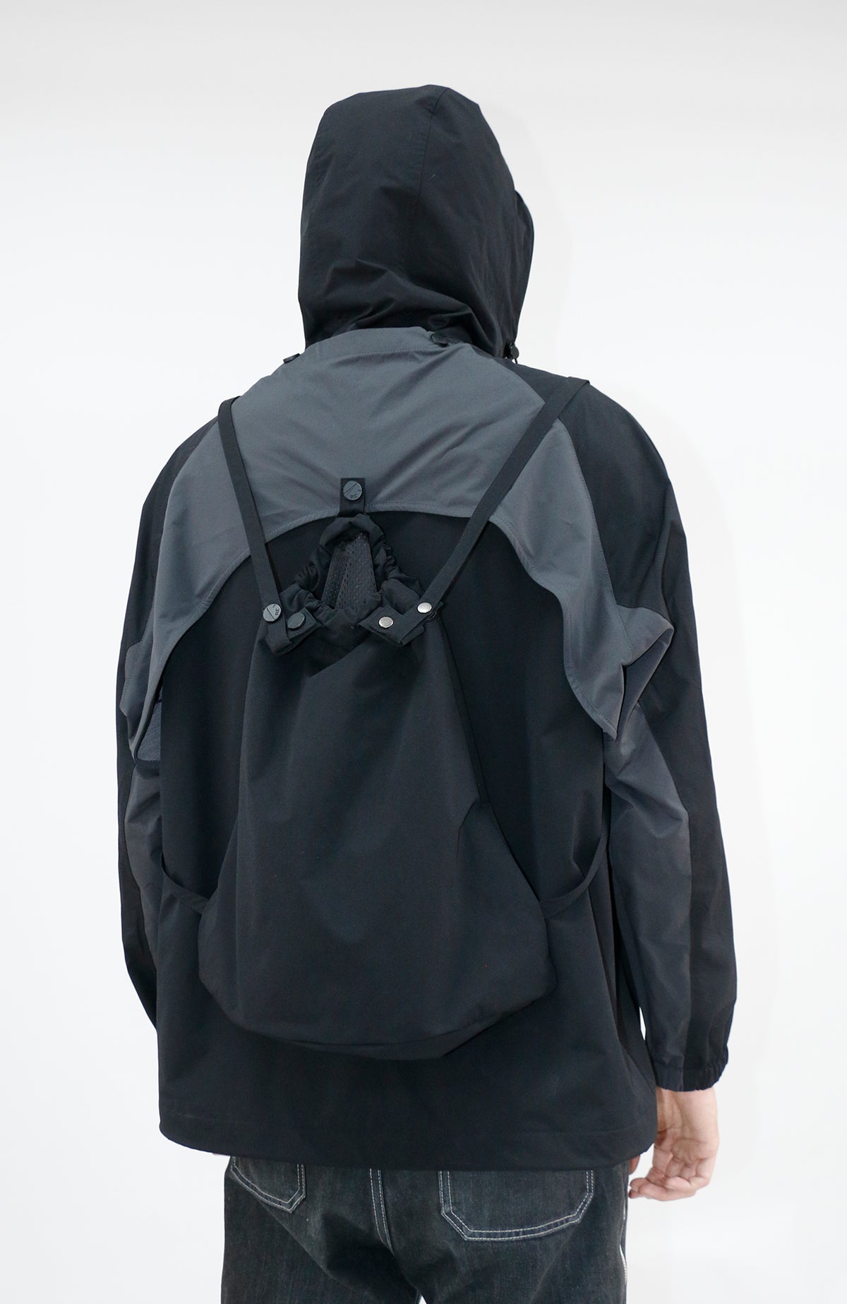 RELABEL Deconstructed Spliced Three-Way Outdoor Shell Jacket