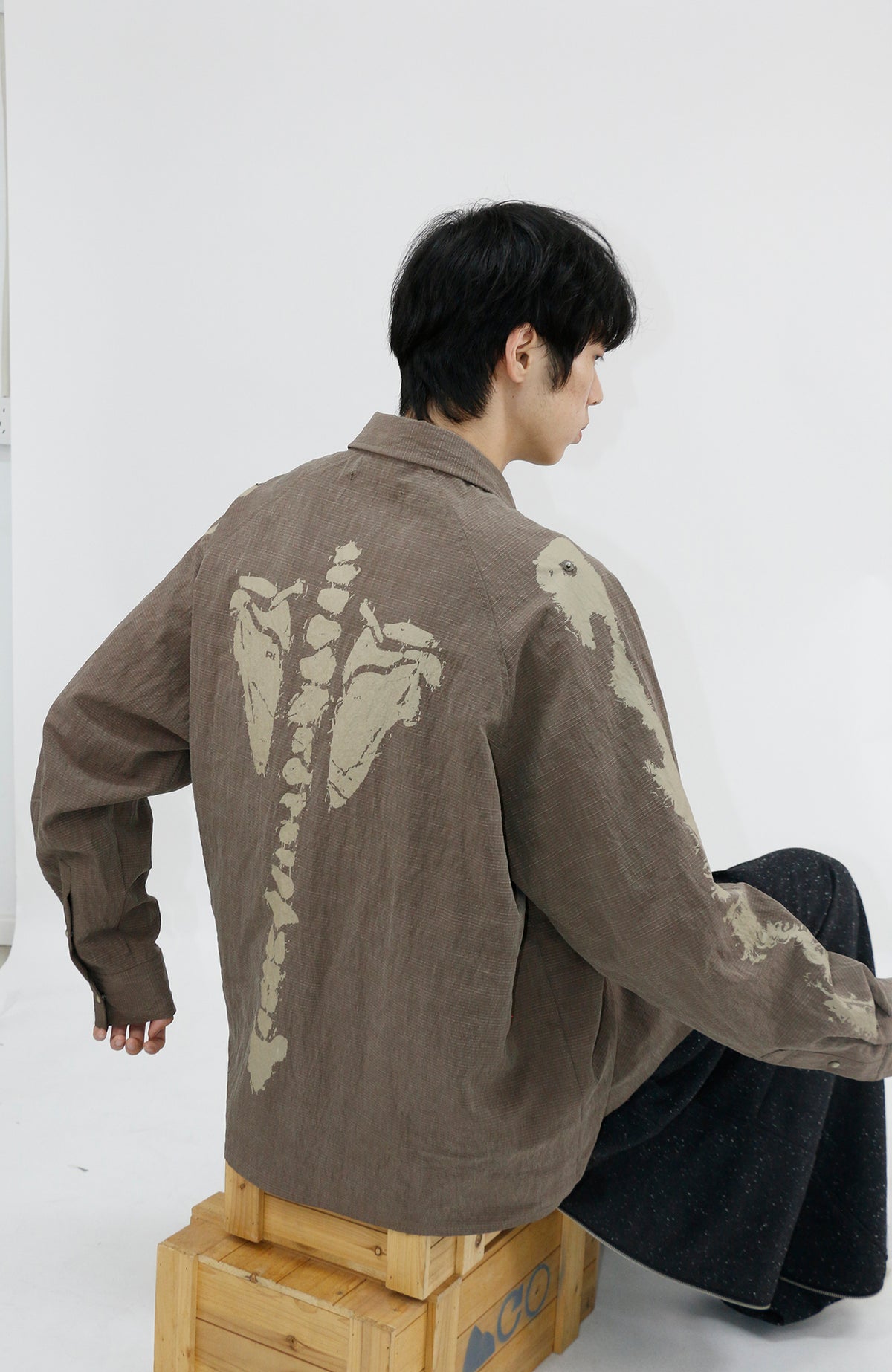 RELABEL Studded Oversized Long-Sleeve Shirt