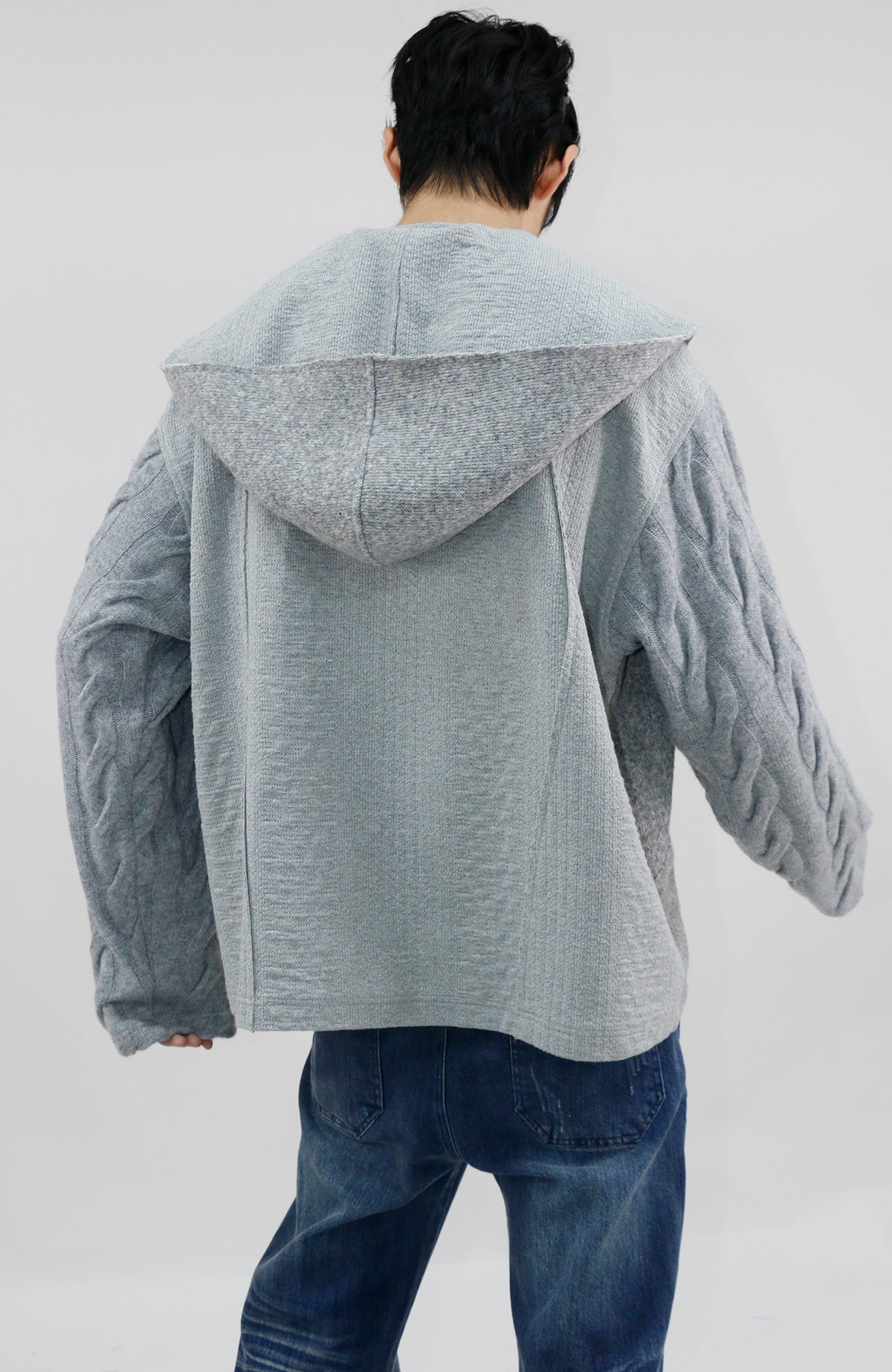 RELABEL Deconstructed Spliced Wool-Blend Textured Sweater