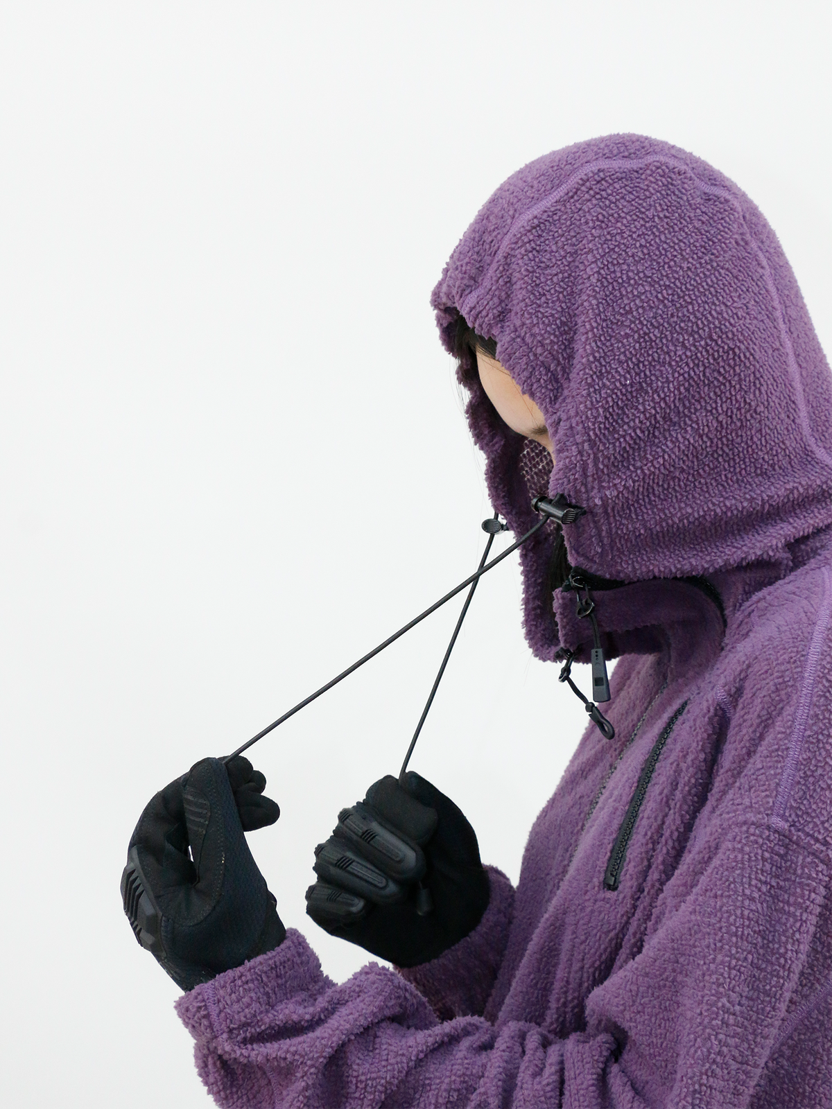 RELABEL Deconstructed Spliced Fleece Hooded Jacket