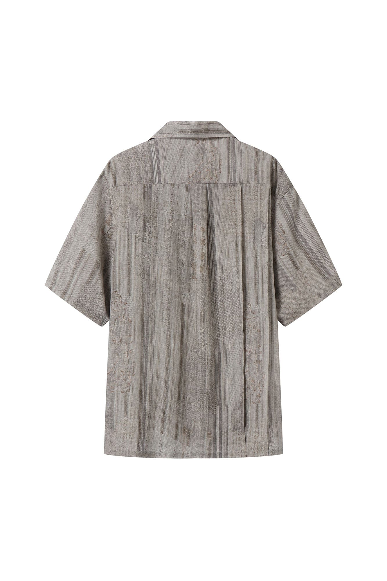 MOITIEDEPETALE Striped Pocket Linen-Blend Half Shirt, premium urban and streetwear designers apparel on PROJECTISR.com, MOITIEDEPETALE