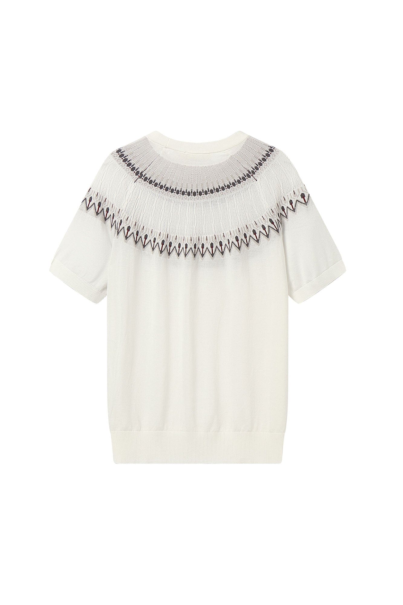 MOITIEDEPETALE Fair Isle Jacquard Tee, premium urban and streetwear designers apparel on PROJECTISR.com, MOITIEDEPETALE
