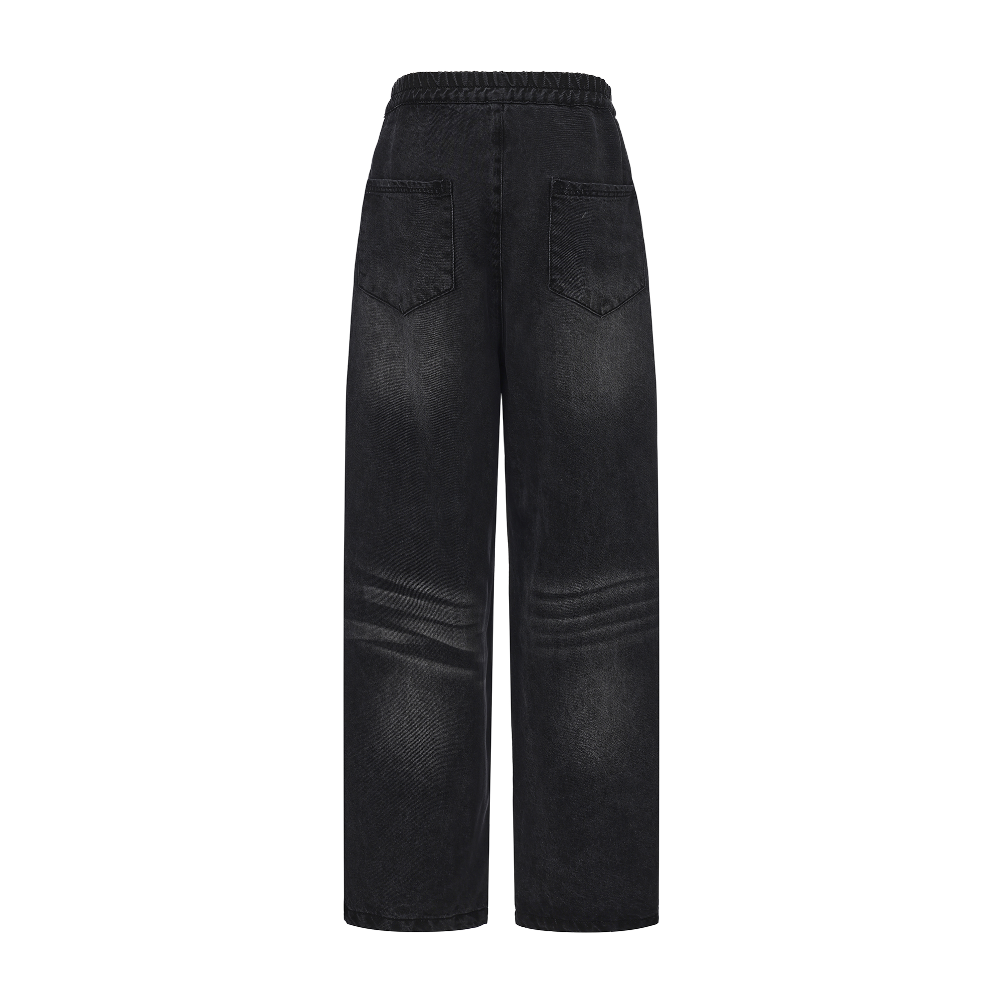 VANN VALRENCE Washed Rivet Tencel Straight-Leg Jeans