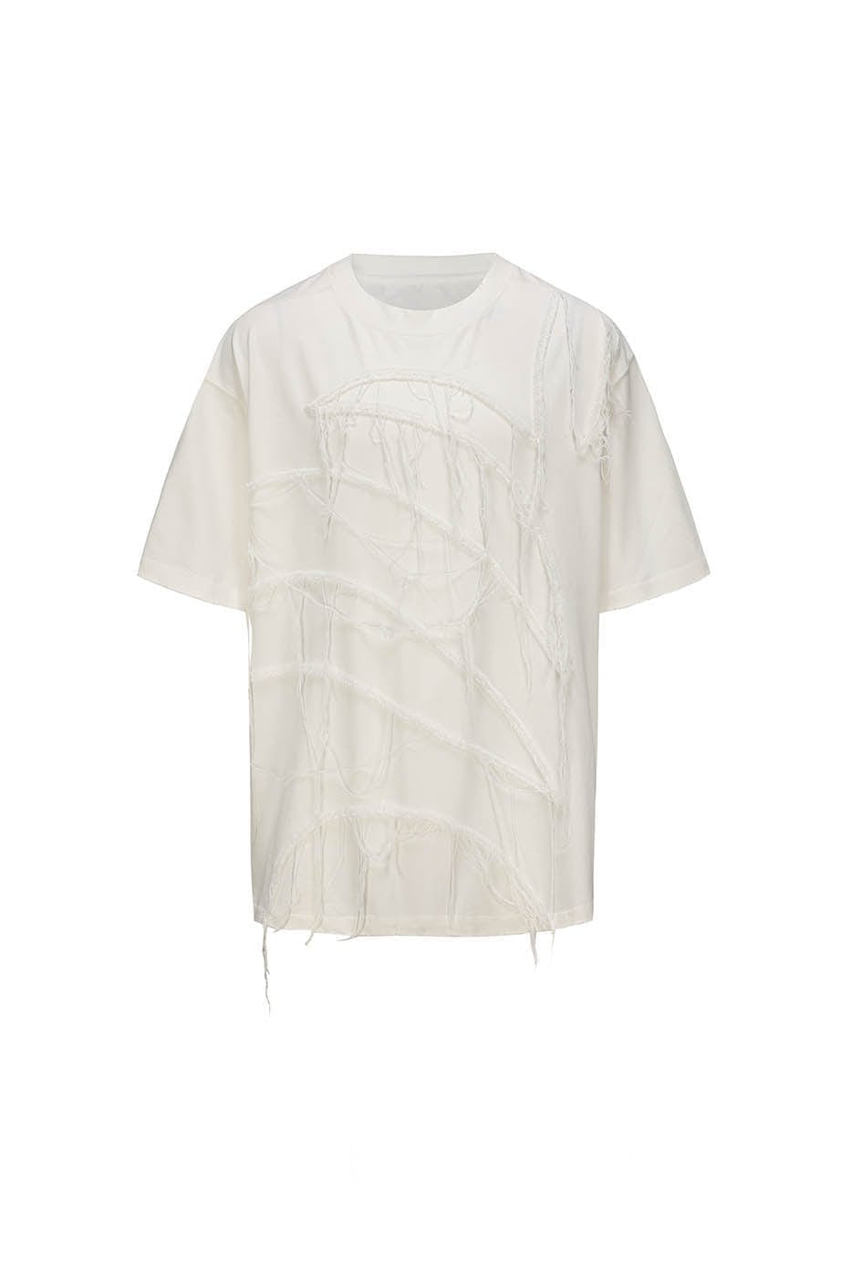 LIFEGOESON Petrichor Spliced Frayed T-Shirt