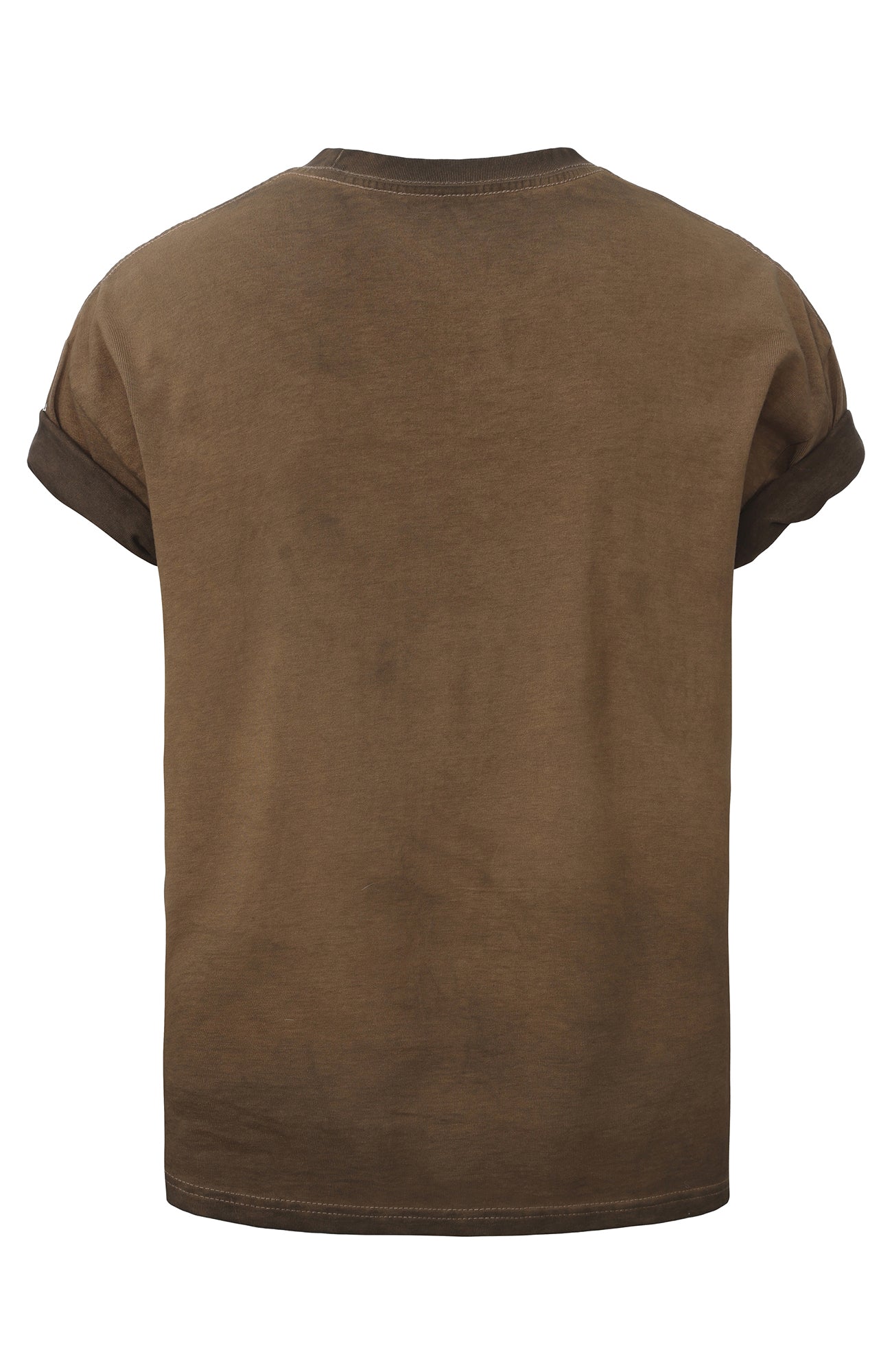 INTERRUPT Studded Roll-Sleeve Graphic T-Shirt