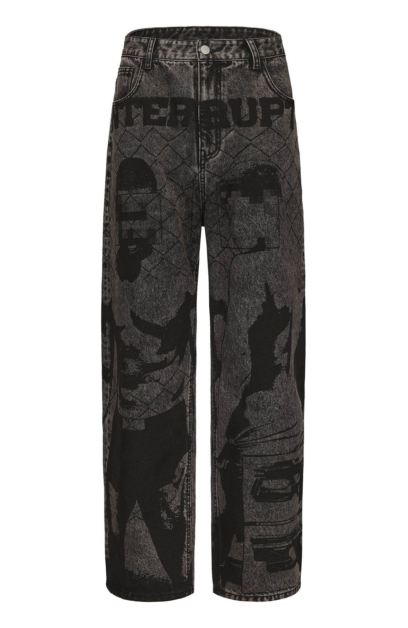 INTERRUPT Graphic Adjustable Hem Jeans