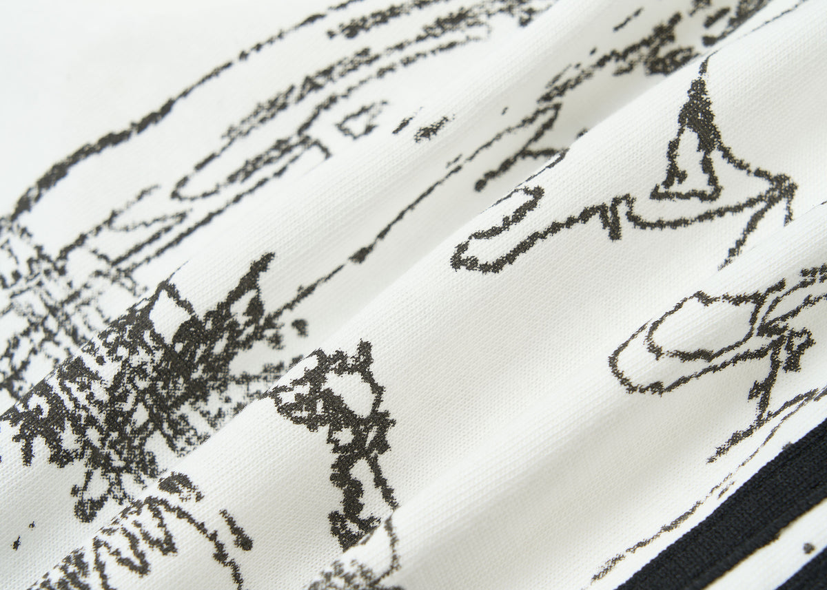 SAXGENWON Dreamcore Thorn Full-Print Zip-Up Hoodie