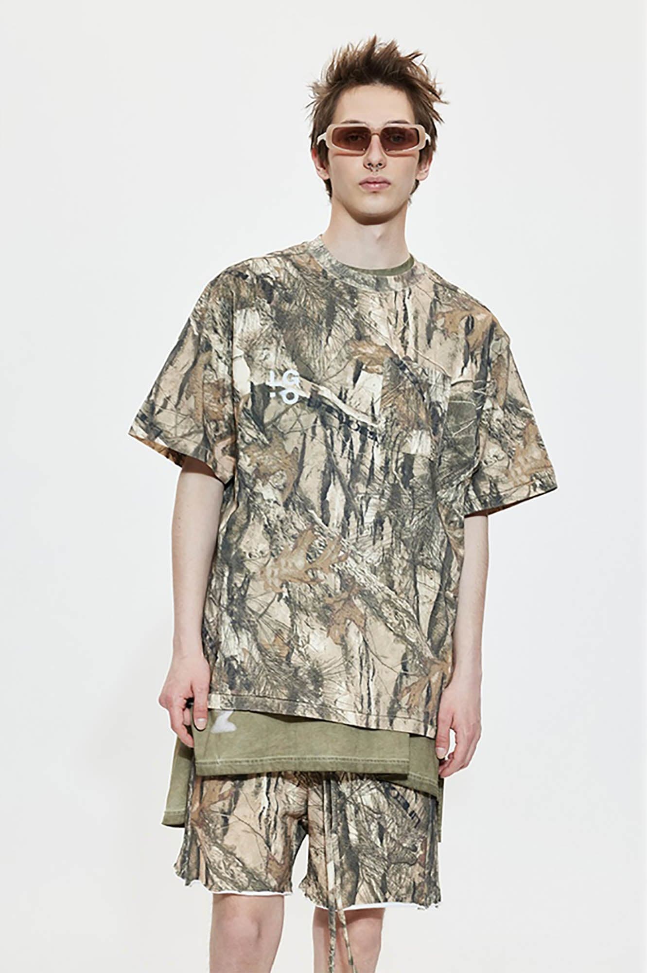 LIFEGOESON Forest Camo Pocket T-Shirt