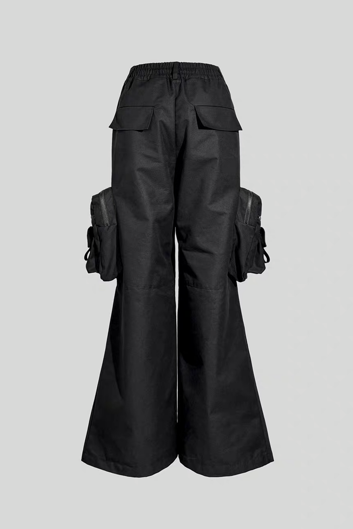 VANGUARDIA Multi-Pocket Flare Cargo Pants
