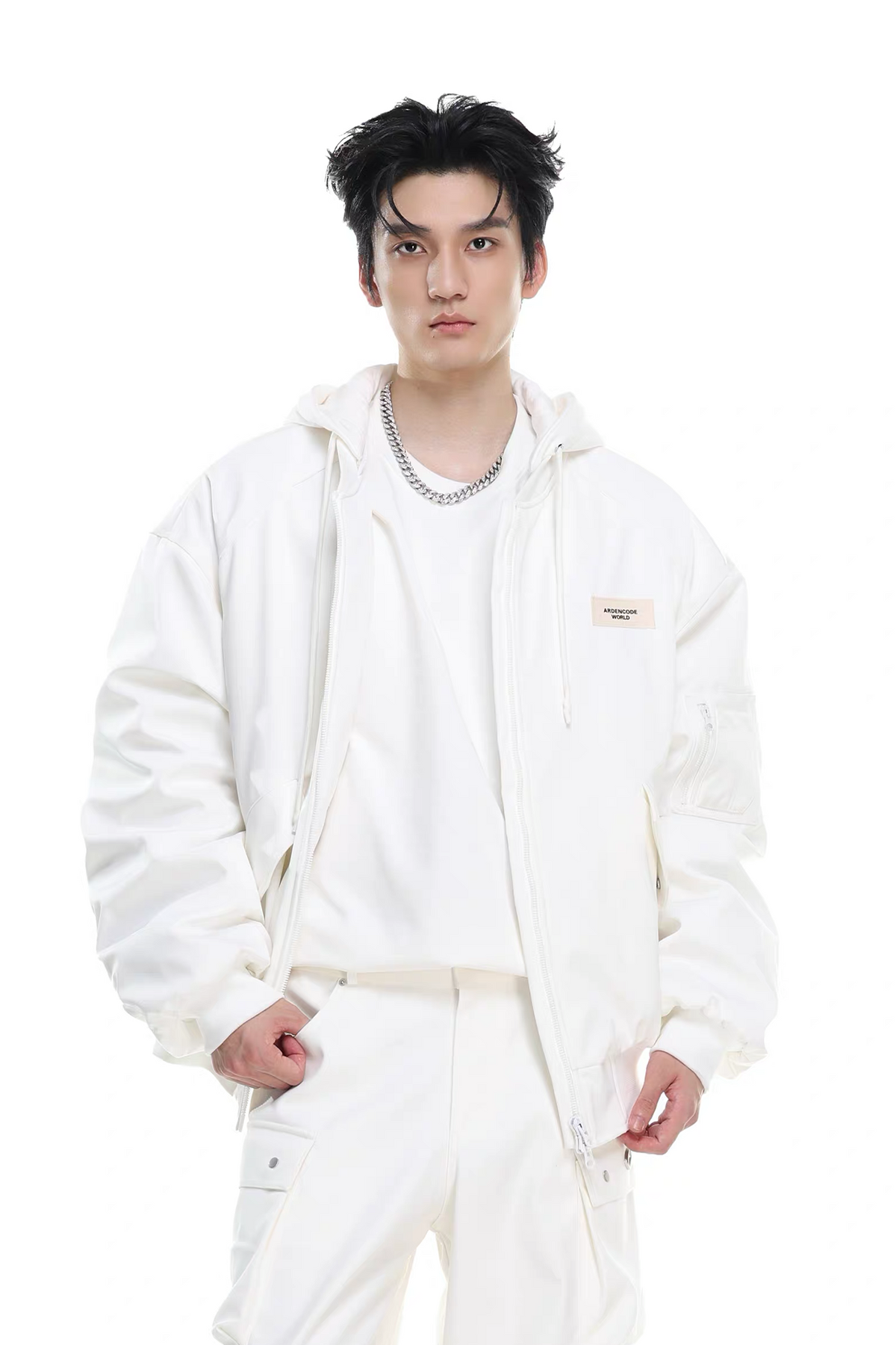 ARDENCODE Utility Oversized Bomber Jacket, premium urban and streetwear designers apparel on PROJECTISR.com, ARDENCODE