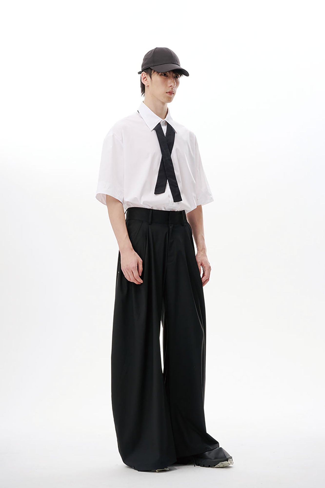 TUIMU Cross Tie Detachable Sleeve Shirt, premium urban and streetwear designers apparel on PROJECTISR.com, TUIMU