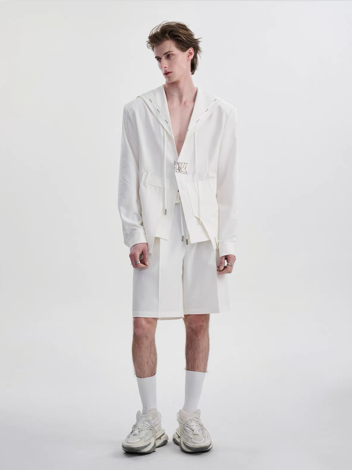 TIWILLTANG Minimal Sailor Collar Shirt