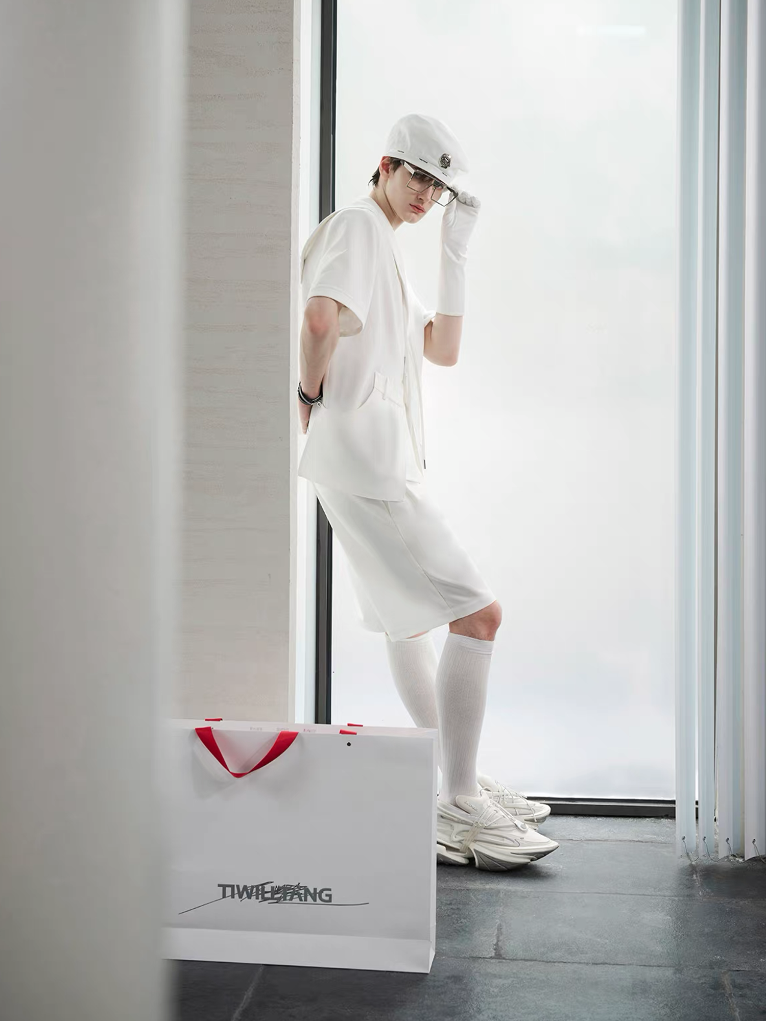 TIWILLTANG Minimal Sailor Collar Shirt
