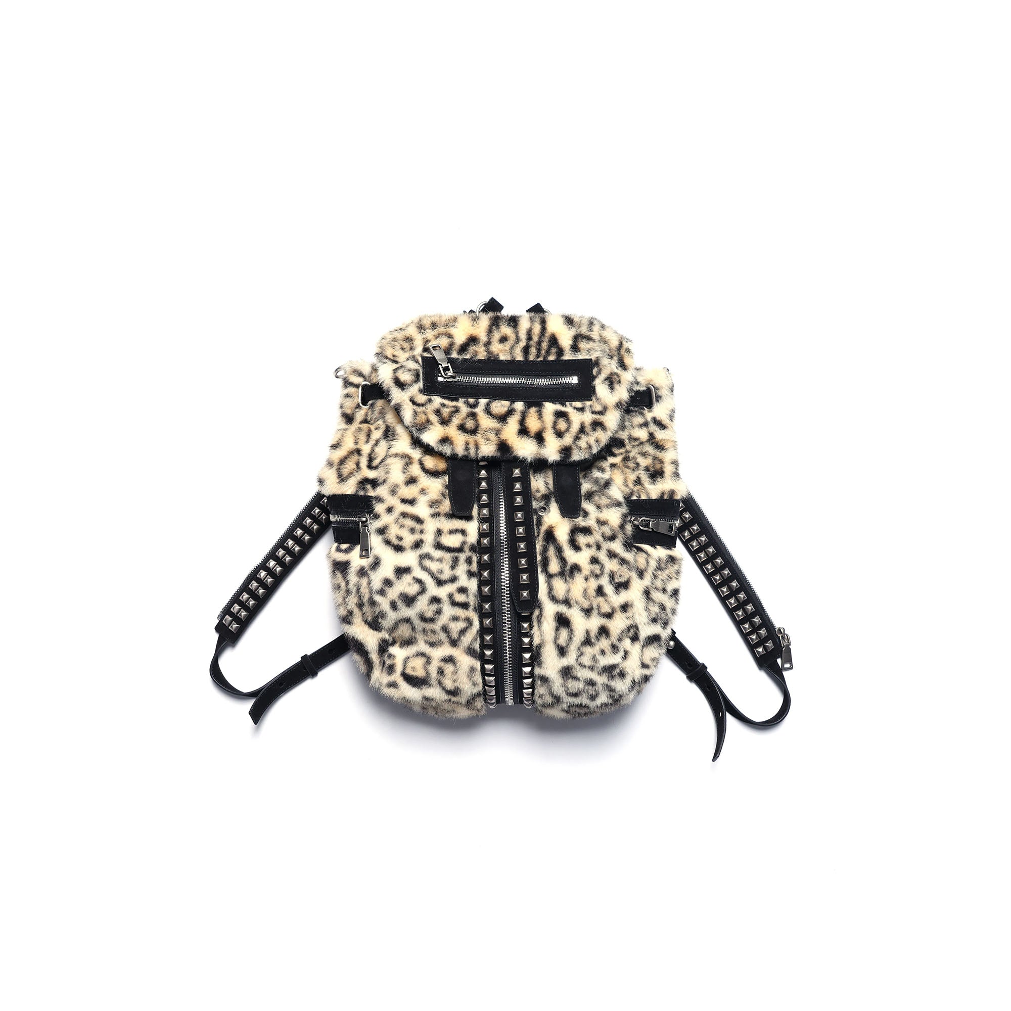 PCCVISION x GMK Studded Zippered PU Bucket Backpack