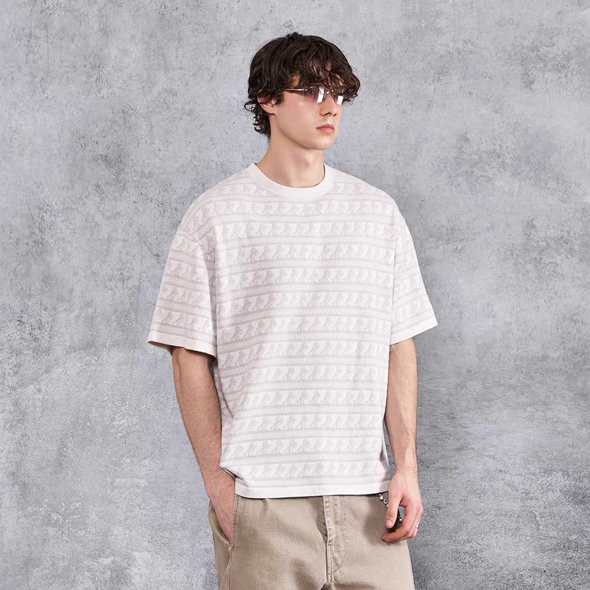PMW Horse Jacquard Knitted T Shirt, premium urban and streetwear designers apparel on PROJECTISR.com, PMW