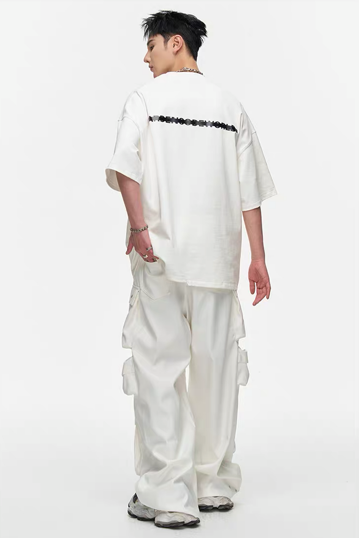 ARDENCODE Oversized Multi-Pocket Cargo Wide-Leg Pants, premium urban and streetwear designers apparel on PROJECTISR.com, ARDENCODE