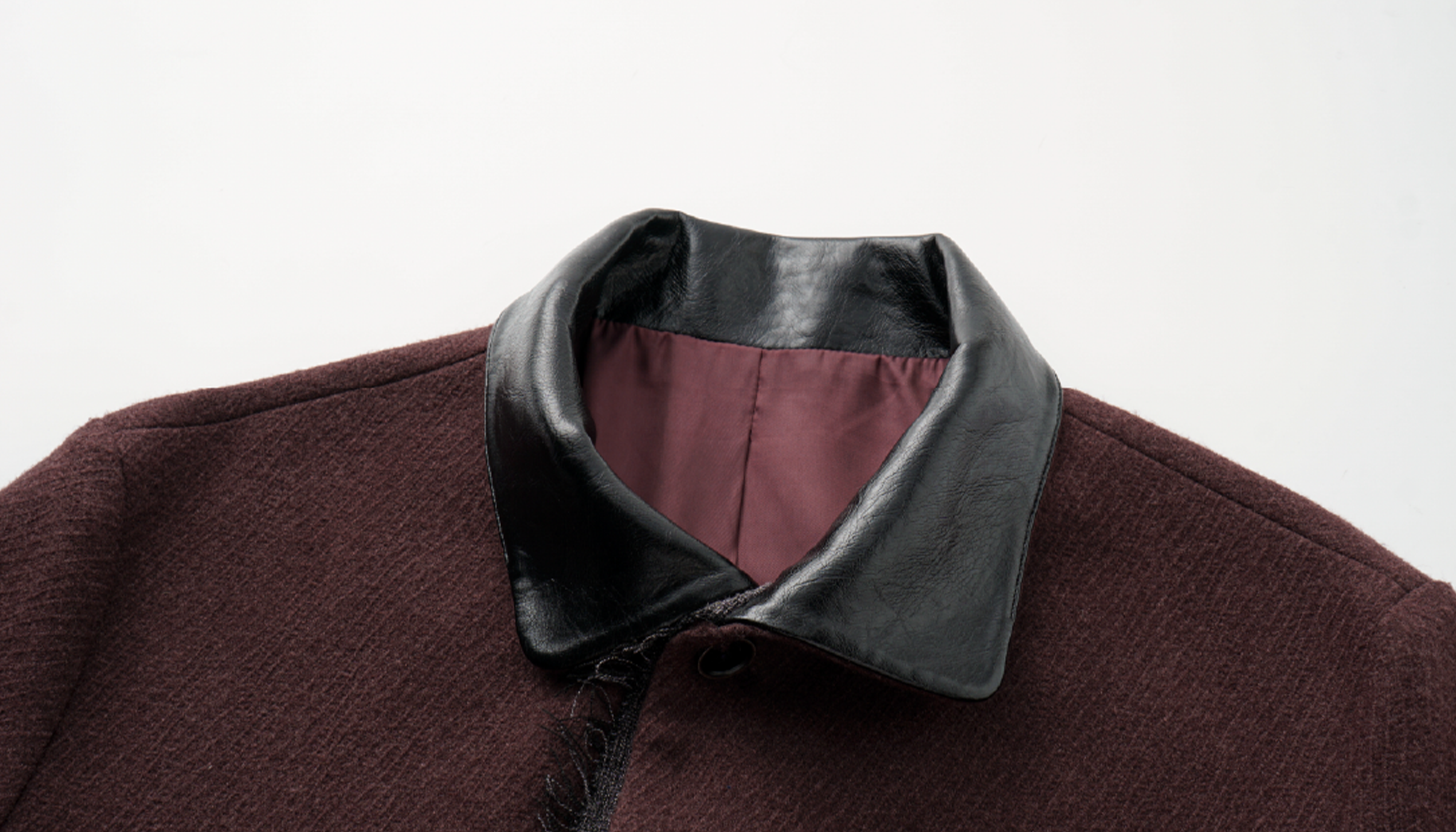 ALVNG AR ANTS Raw-Edge Contrast Paneled-Collar Jacket, premium urban and streetwear designers apparel on PROJECTISR.com, ALVNG AR ANTS