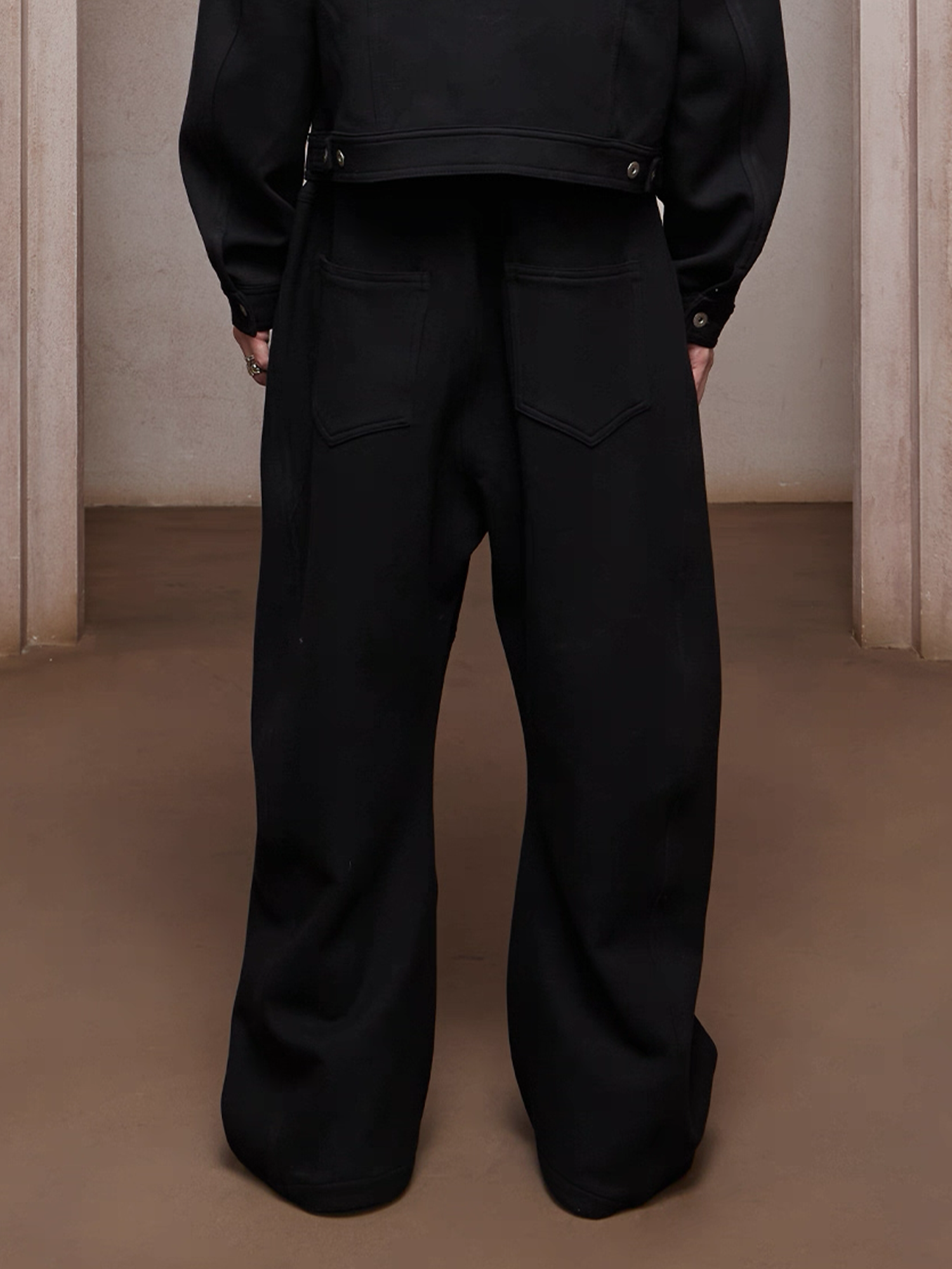 DND4DES Asym Buttoned Wool-Blend Oversized Pants