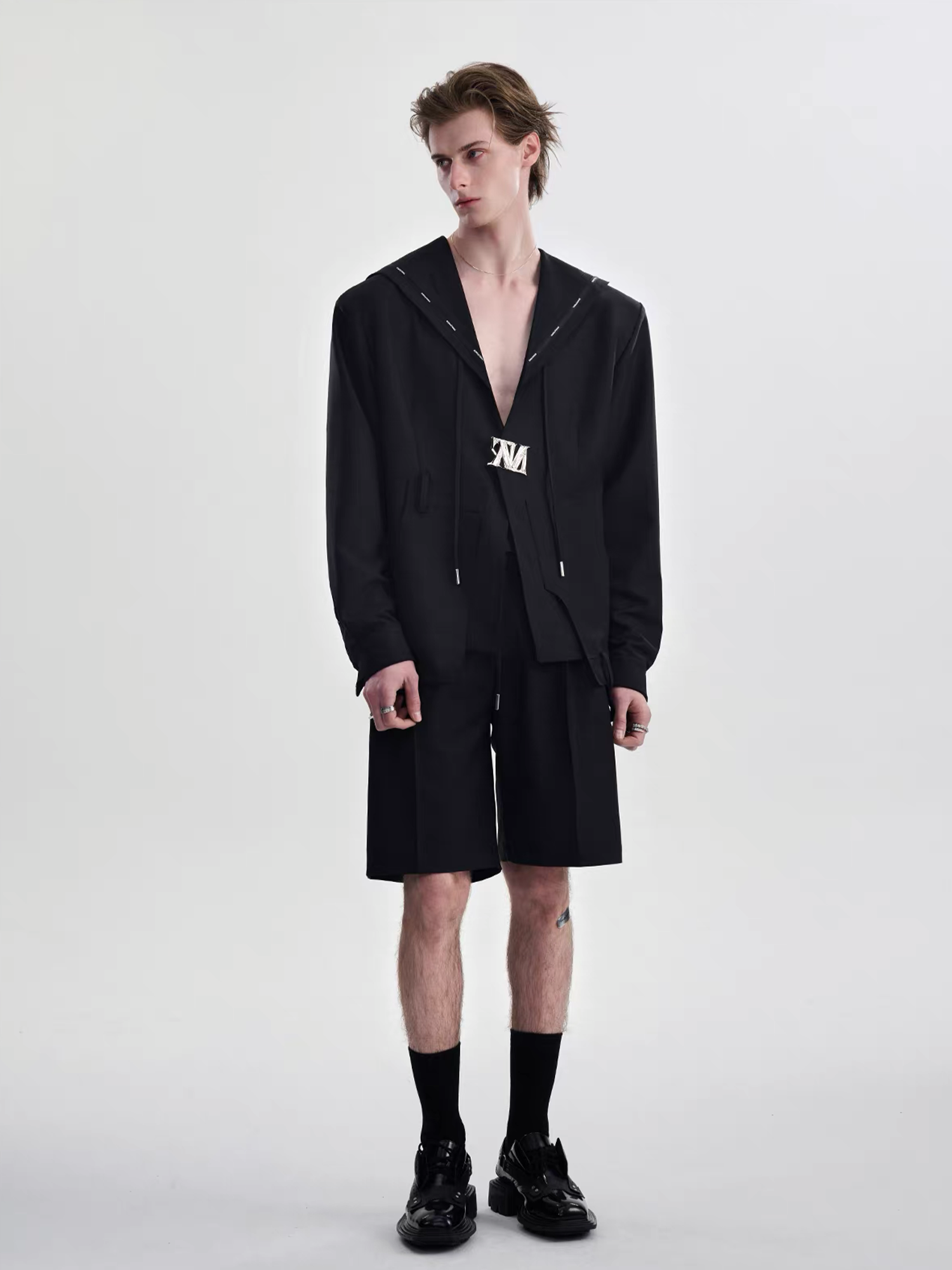 TIWILLTANG Minimal Sailor Collar Shirt