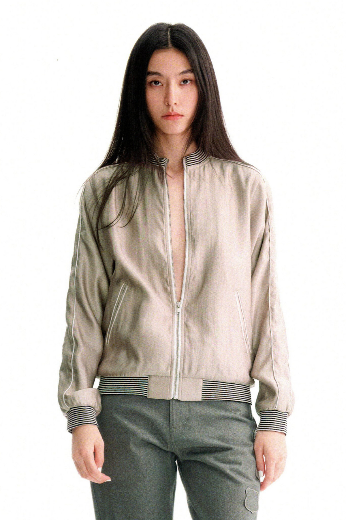 URBAN+FOREST Satin Souvenir Baseball Jacket, premium urban and streetwear designers apparel on PROJECTISR.com, URBAN+FOREST