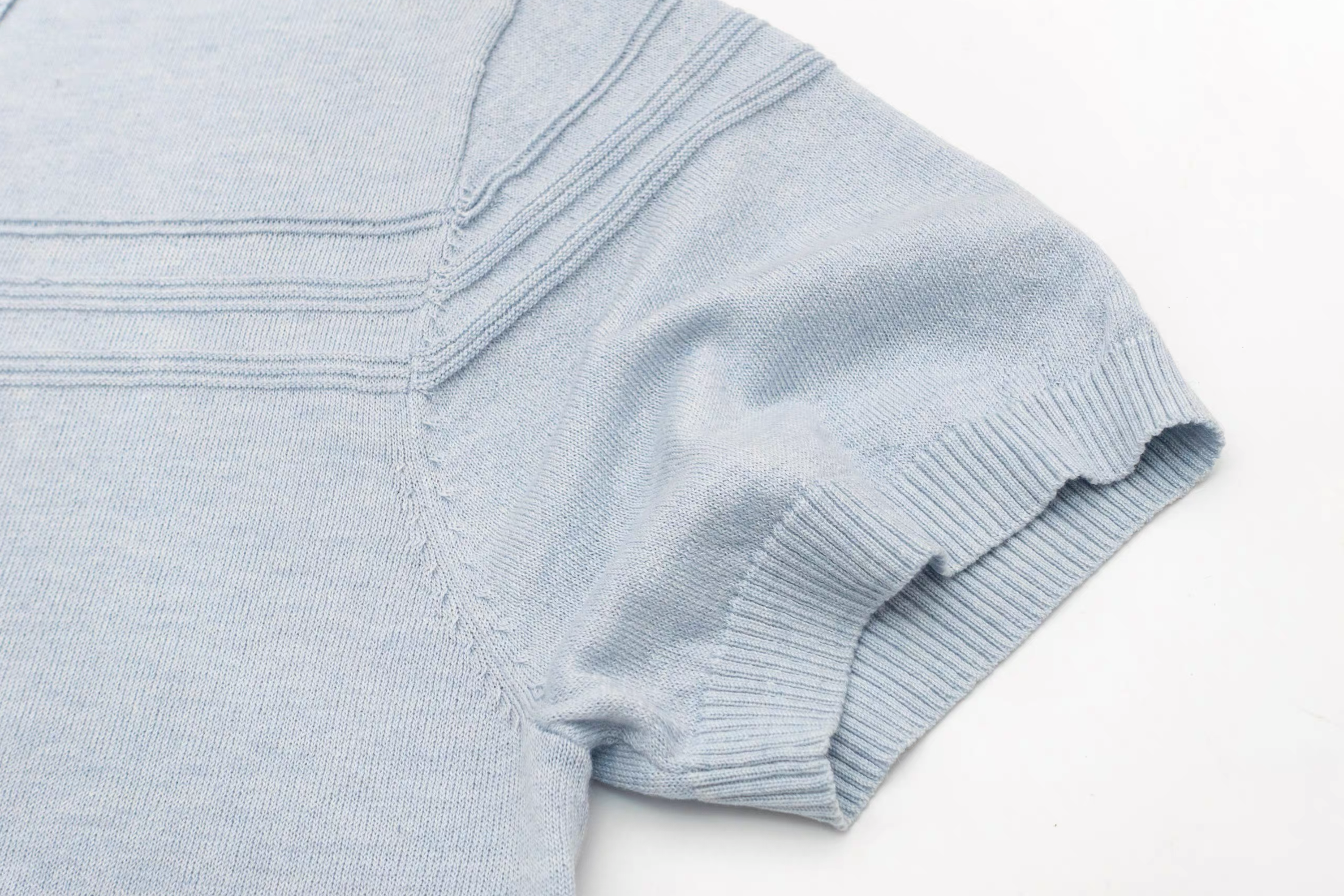 IN EXISTENCE Jacquard-Trim Wool-Blend Knit Half Shirt, premium urban and streetwear designers apparel on PROJECTISR.com, IN EXISTENCE
