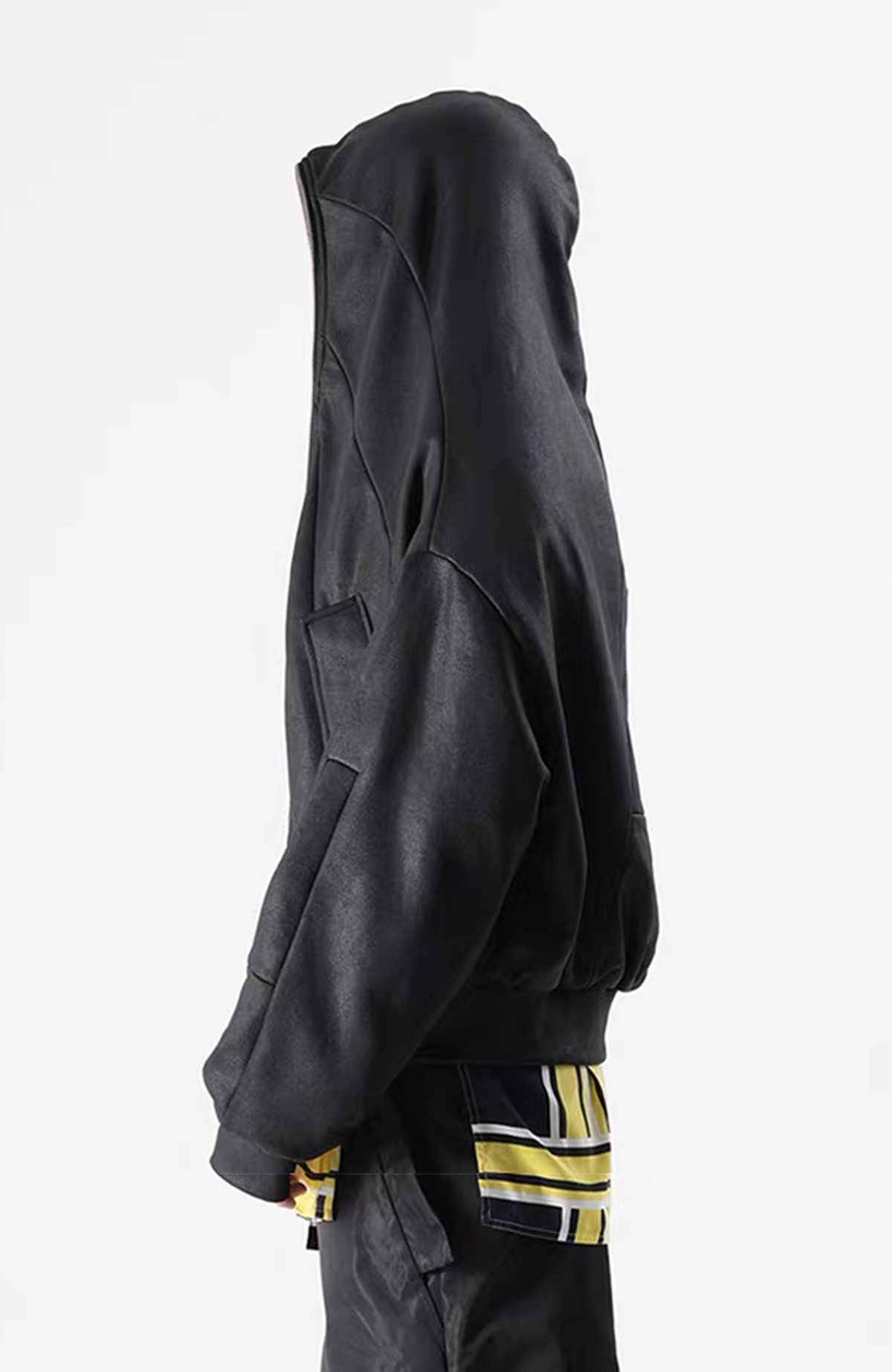 VANGUARDIA Brush-Wax Coated Oversized Hooded Jacket