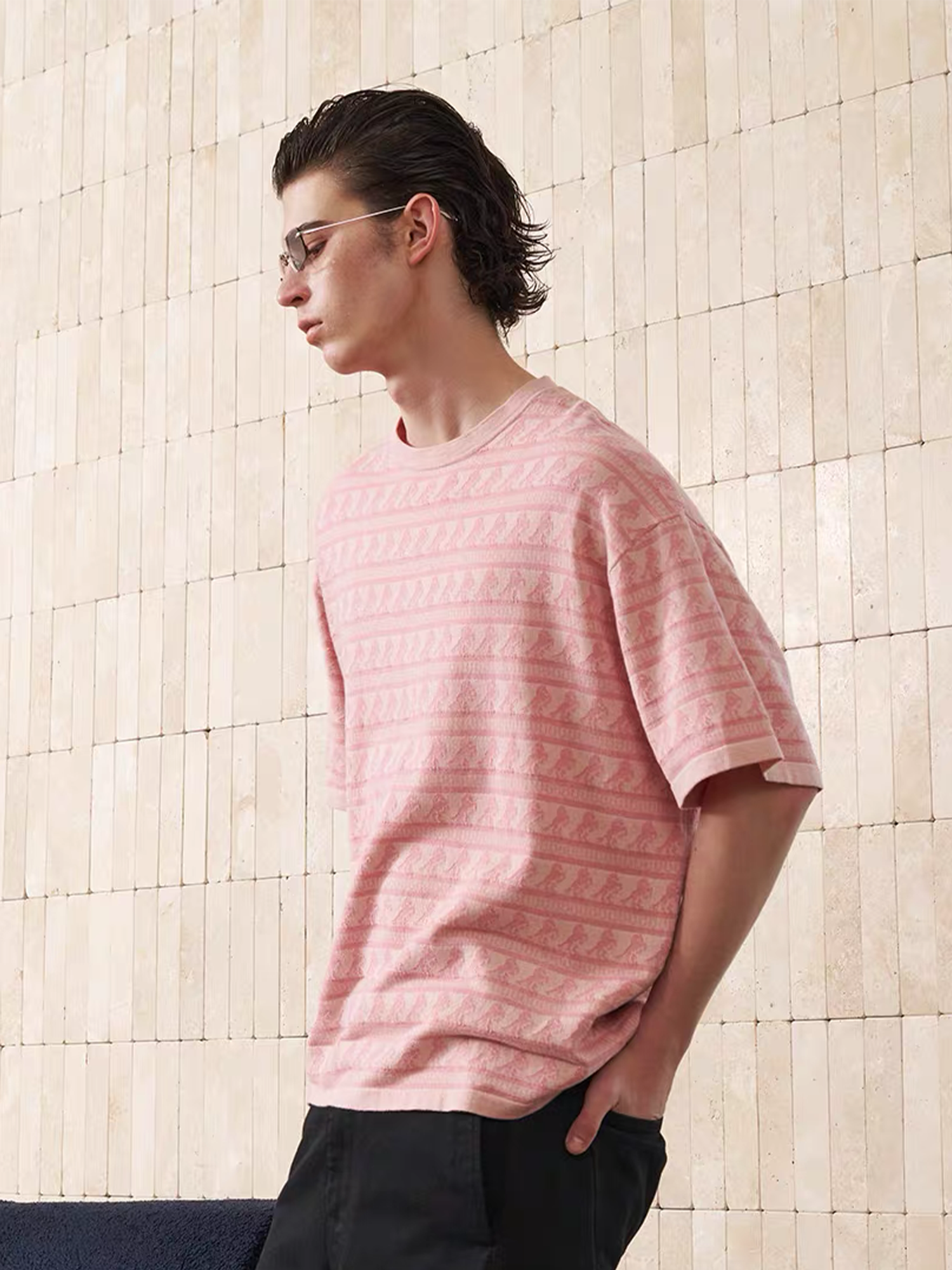 PMW Horse Jacquard Knitted T Shirt, premium urban and streetwear designers apparel on PROJECTISR.com, PMW