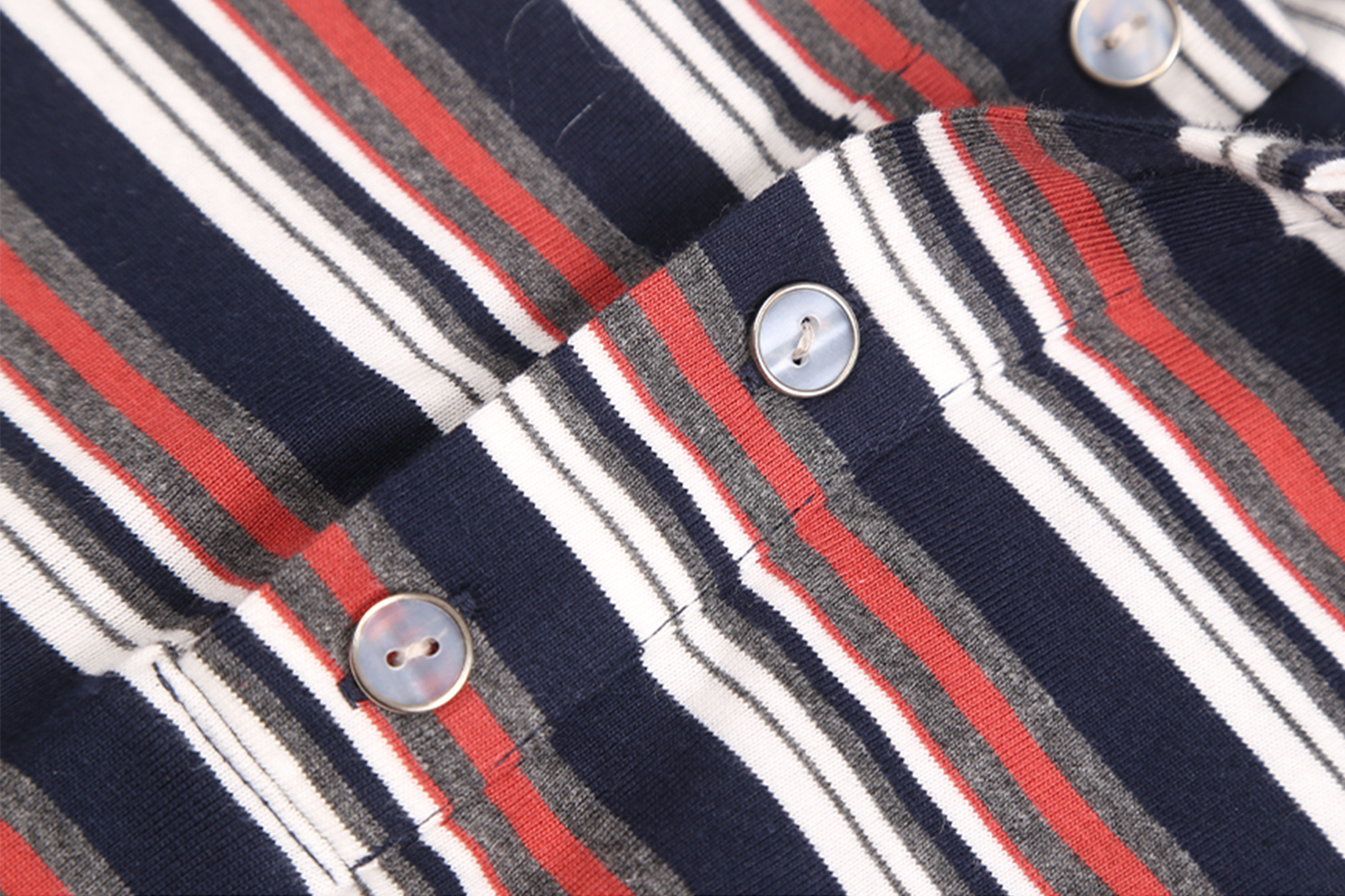 TRECLUB Embroidered Crest Contrast Striped Polo