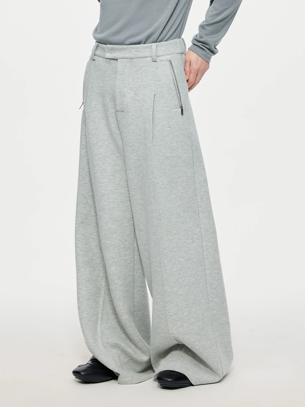 TIWILLTANG Deconstructed Matte Wool-Blend Slouch Pants