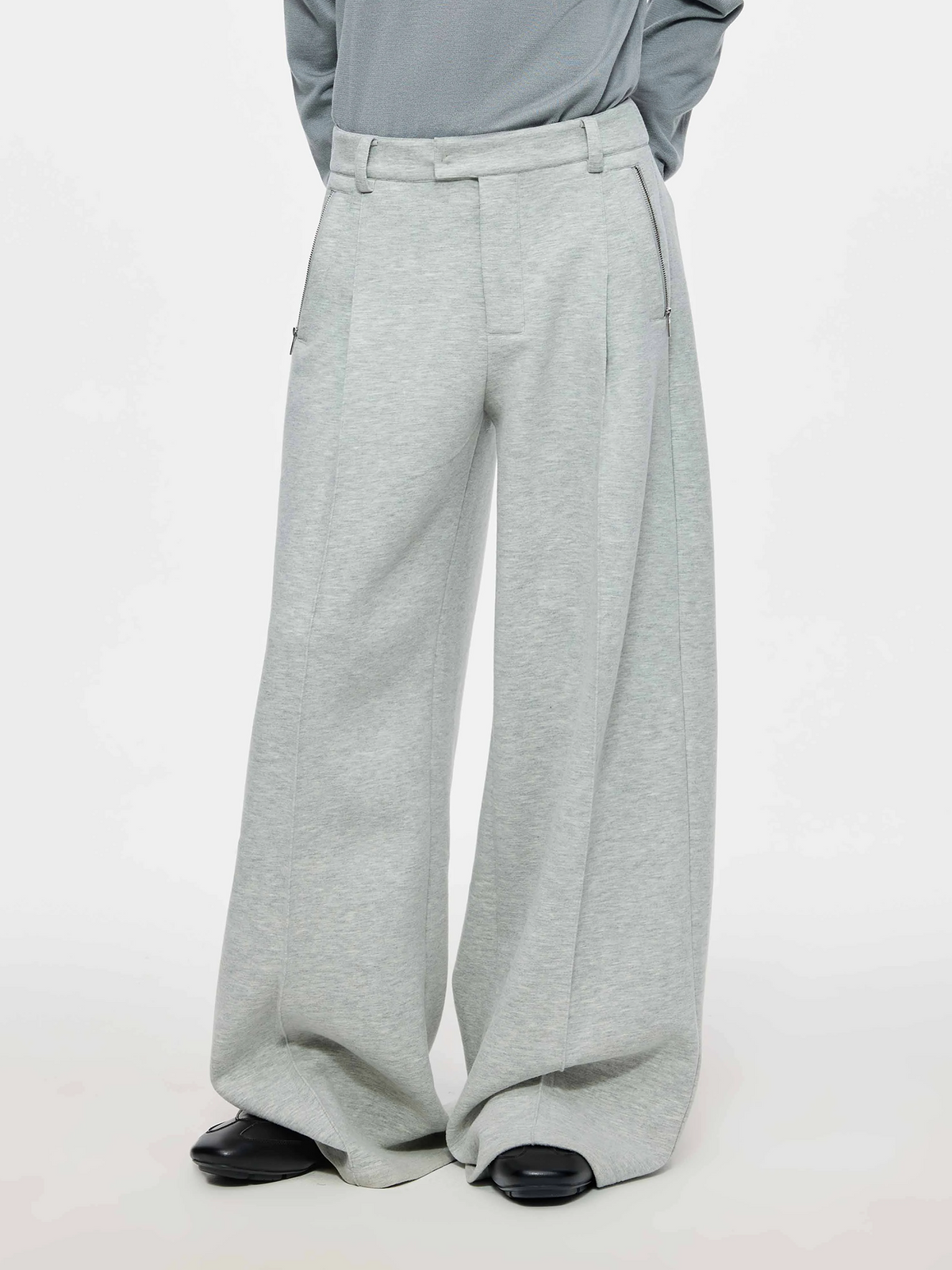 TIWILLTANG Deconstructed Matte Wool-Blend Slouch Pants