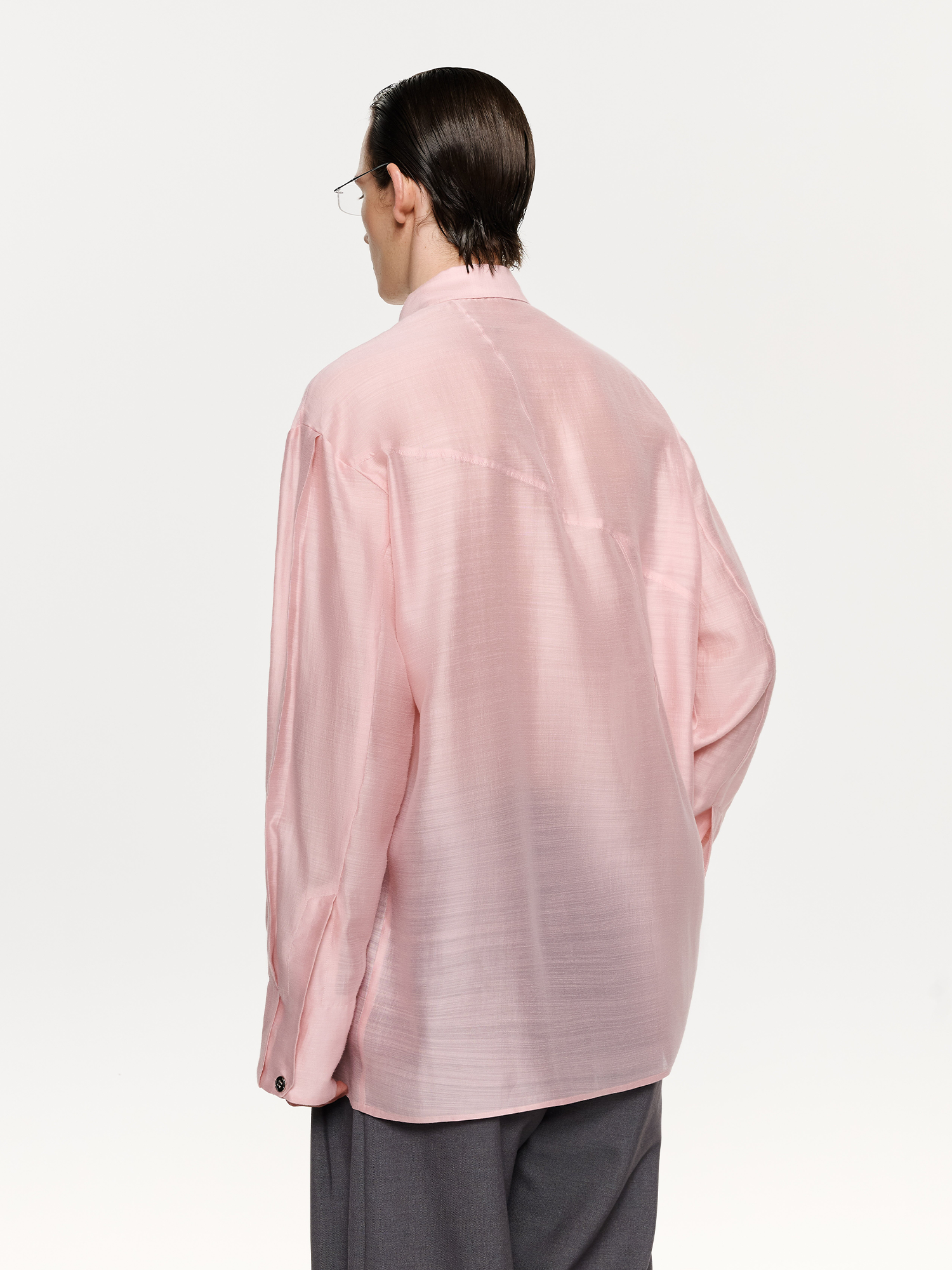 TIWILLTANG Structured Zip-Tie Tencel Shirt