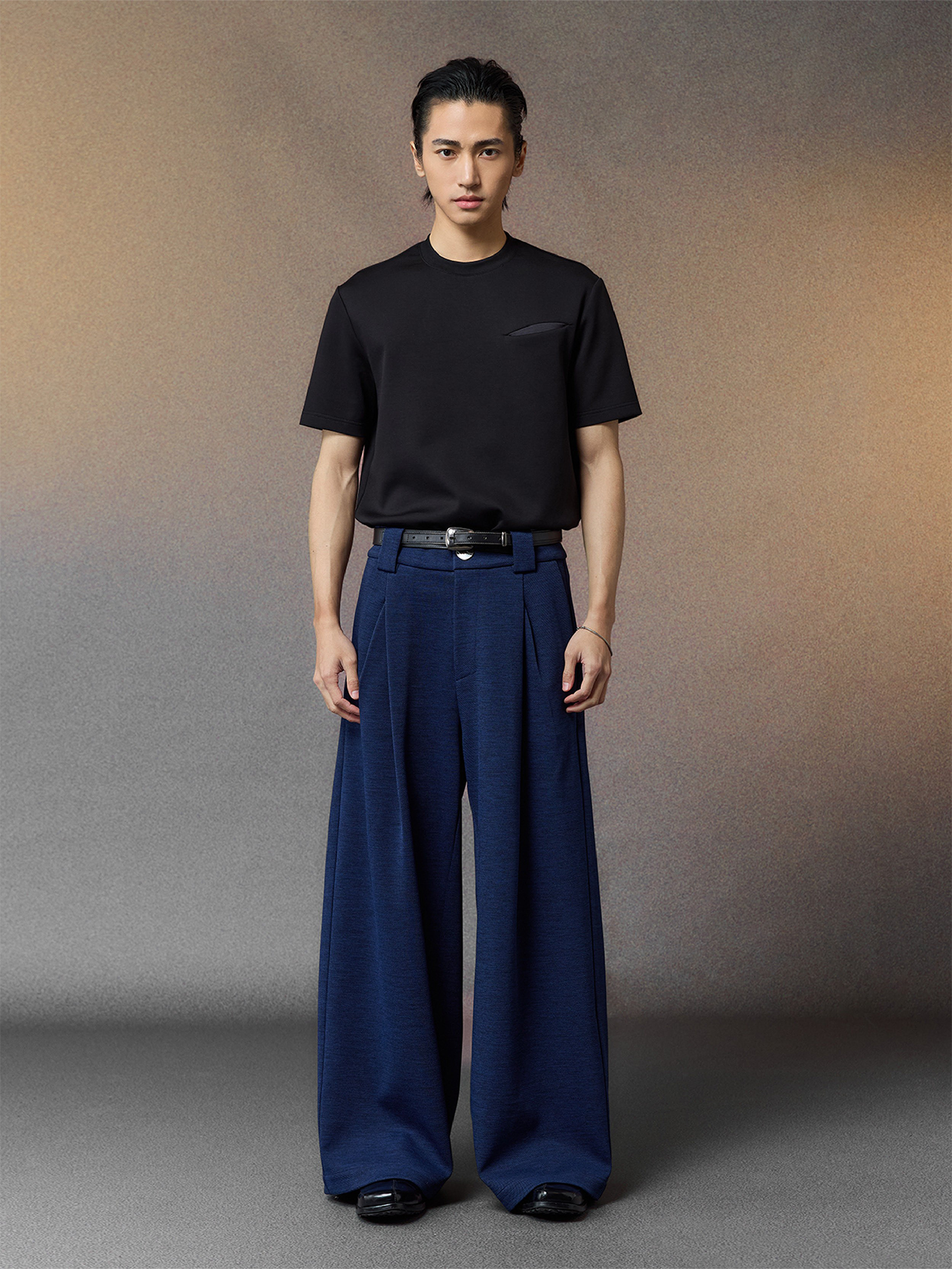 ALVNG AR ANTS Pleated Twill-Blend Wide Trousers