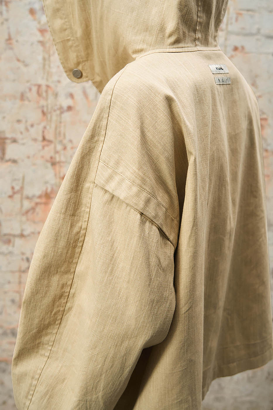 RELABEL Asymmetrical Multi-Pocket Cape Coat, premium urban and streetwear designers apparel on PROJECTISR.com, RELABEL