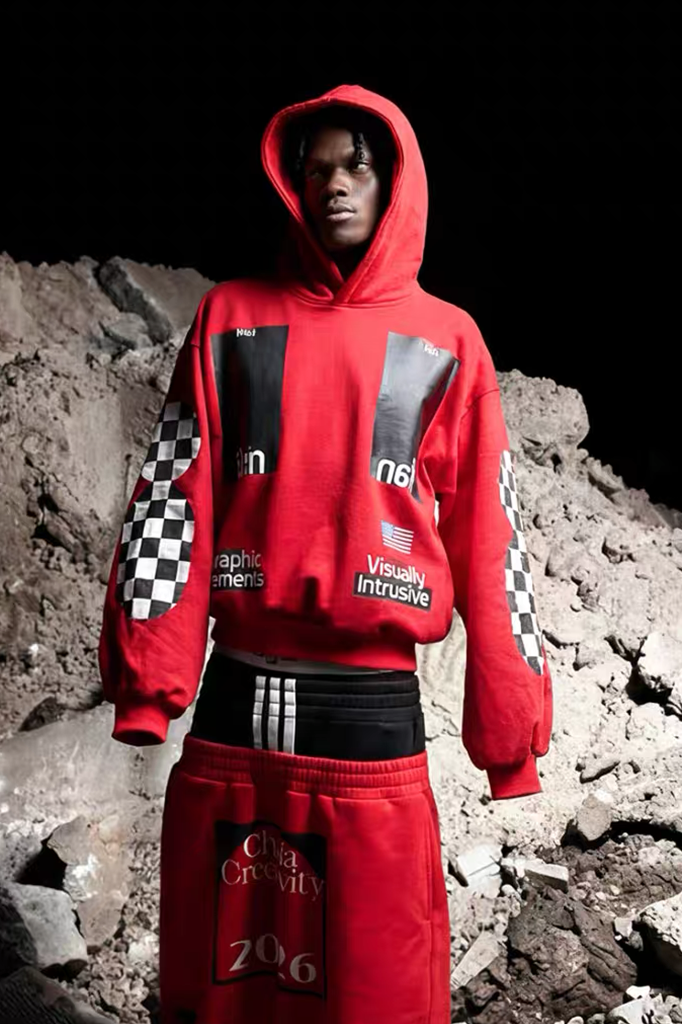 VANGUARDIA Racing Graphic Oversized Hoodie