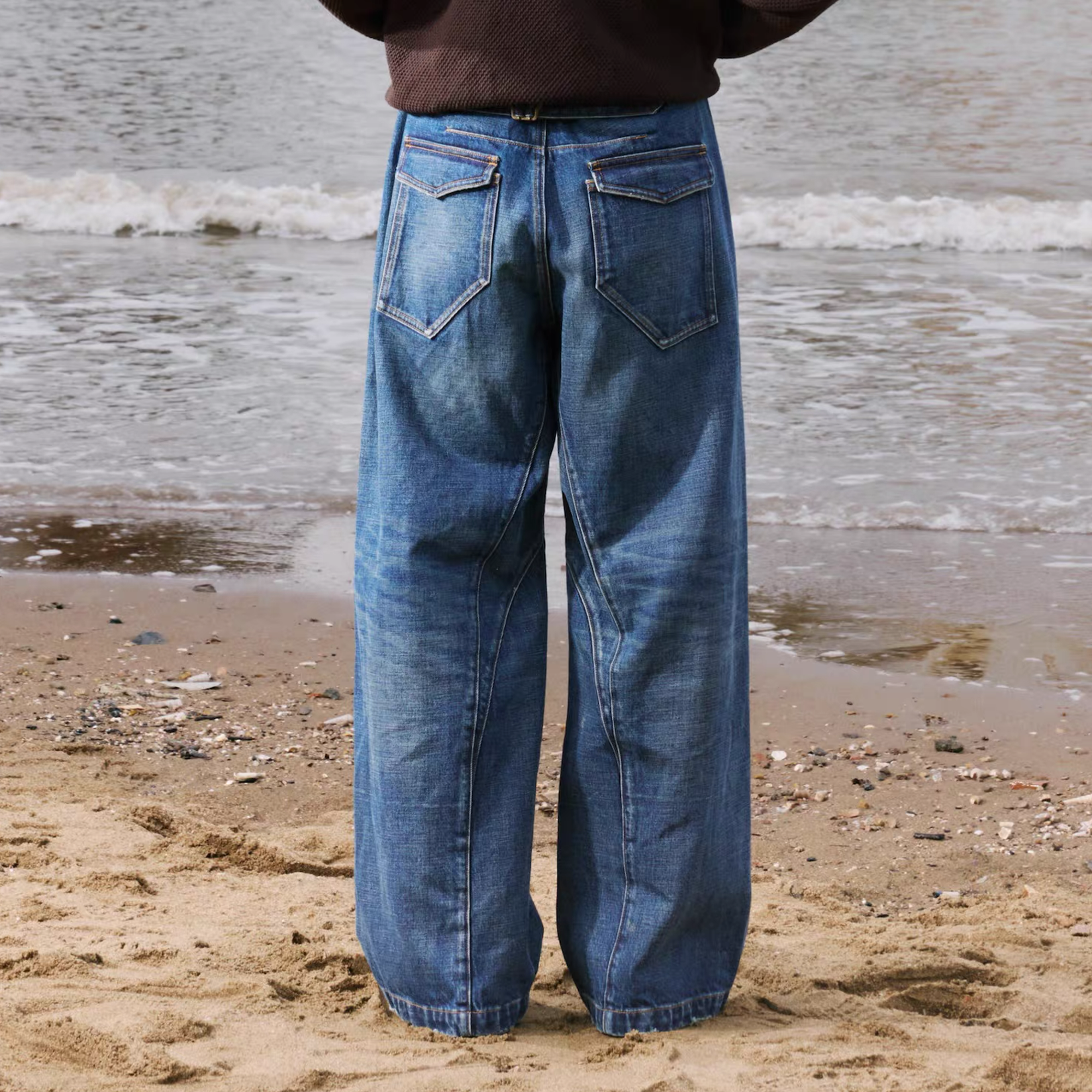 IN EXISTENCE Washed Relaxed Straight Jeans, premium urban and streetwear designers apparel on PROJECTISR.com, IN EXISTENCE