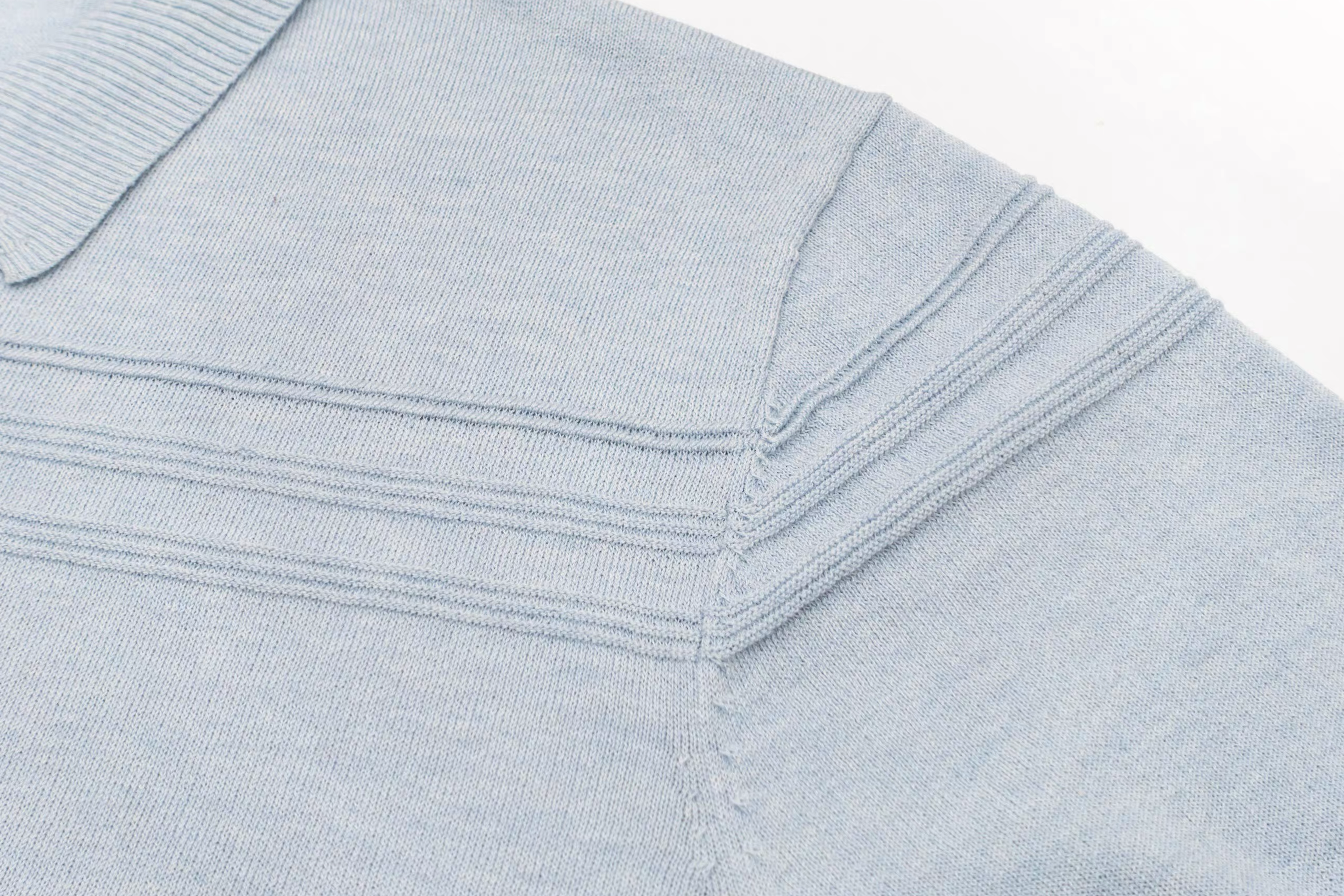 IN EXISTENCE Jacquard-Trim Wool-Blend Knit Half Shirt, premium urban and streetwear designers apparel on PROJECTISR.com, IN EXISTENCE
