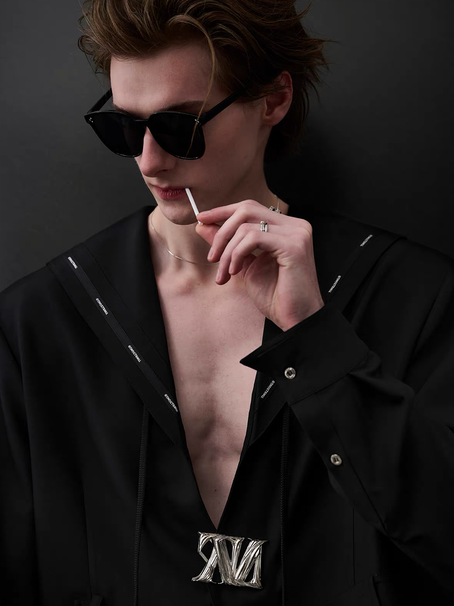TIWILLTANG Minimal Sailor Collar Shirt