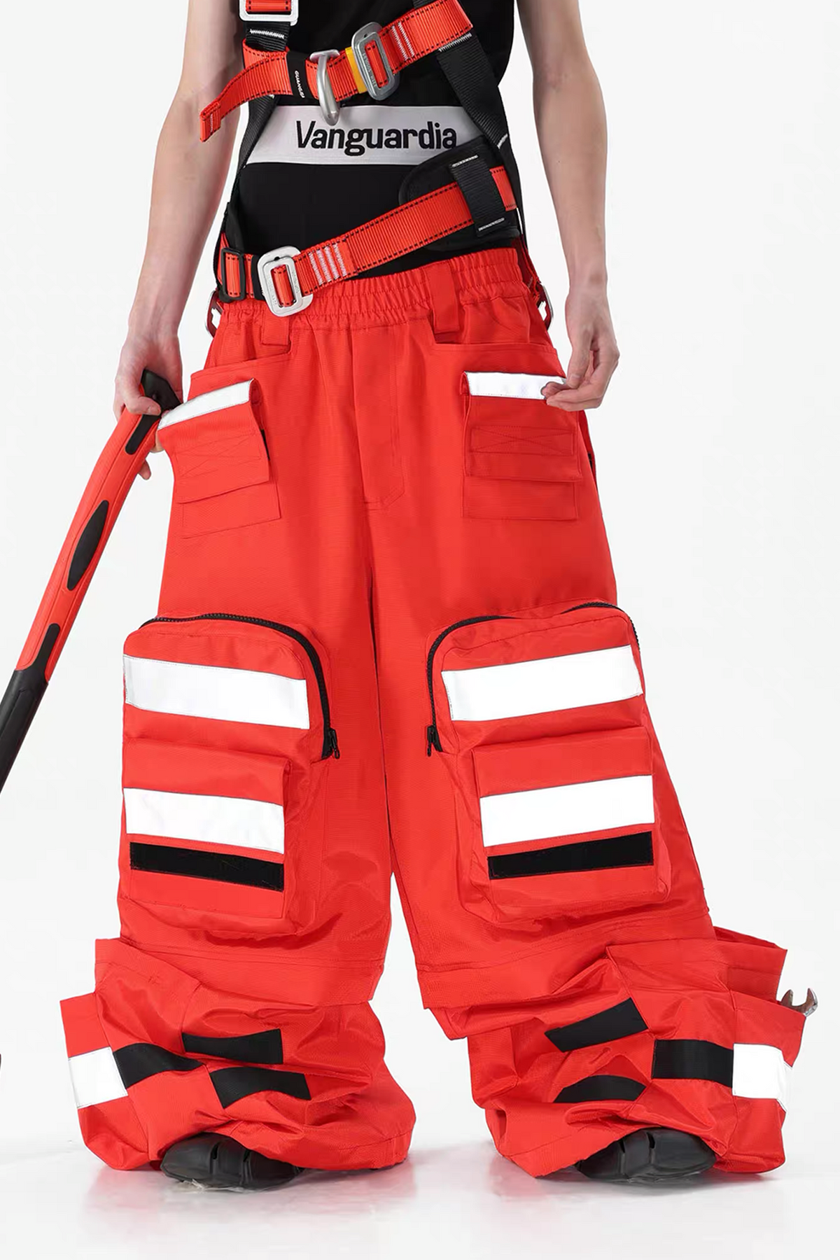 VANGUARDIA Reflective Multi-Pocket Nylon Cargo Pants
