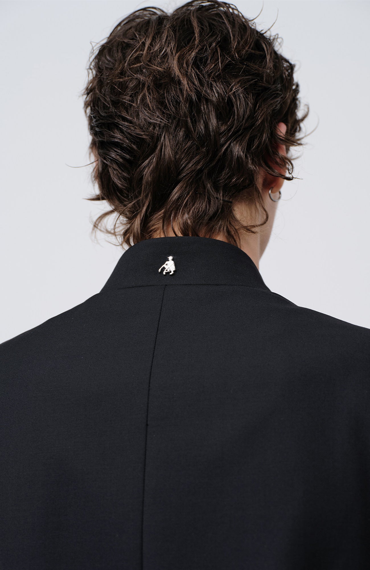 FACEONLAB Stand-Collar Metal-Shoulder Blazer Black, premium urban and streetwear designers apparel on PROJECTISR.com, FACEONLAB