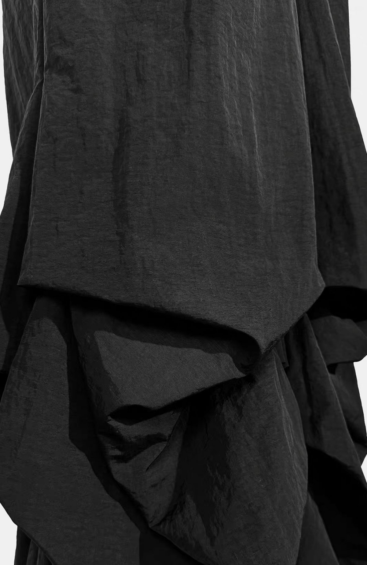 VANGUARDIA Crinkled Nylon Wide-Leg Flared Pants