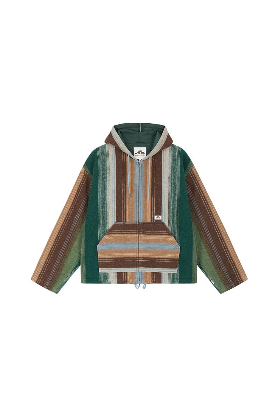 URBAN+FOREST Baja Stripe Zip-Up Hoodie