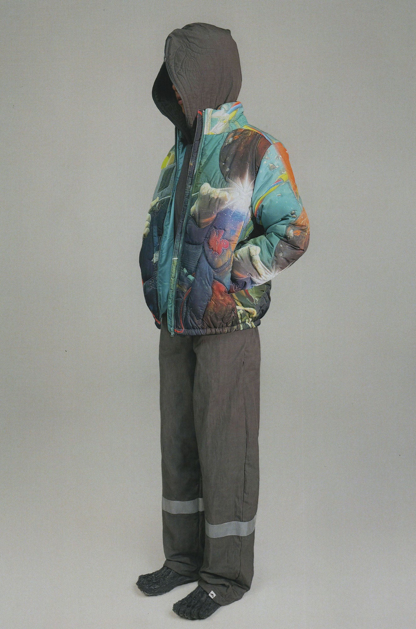 URBAN+FOREST Full-Print Quilted Puffer Jacket