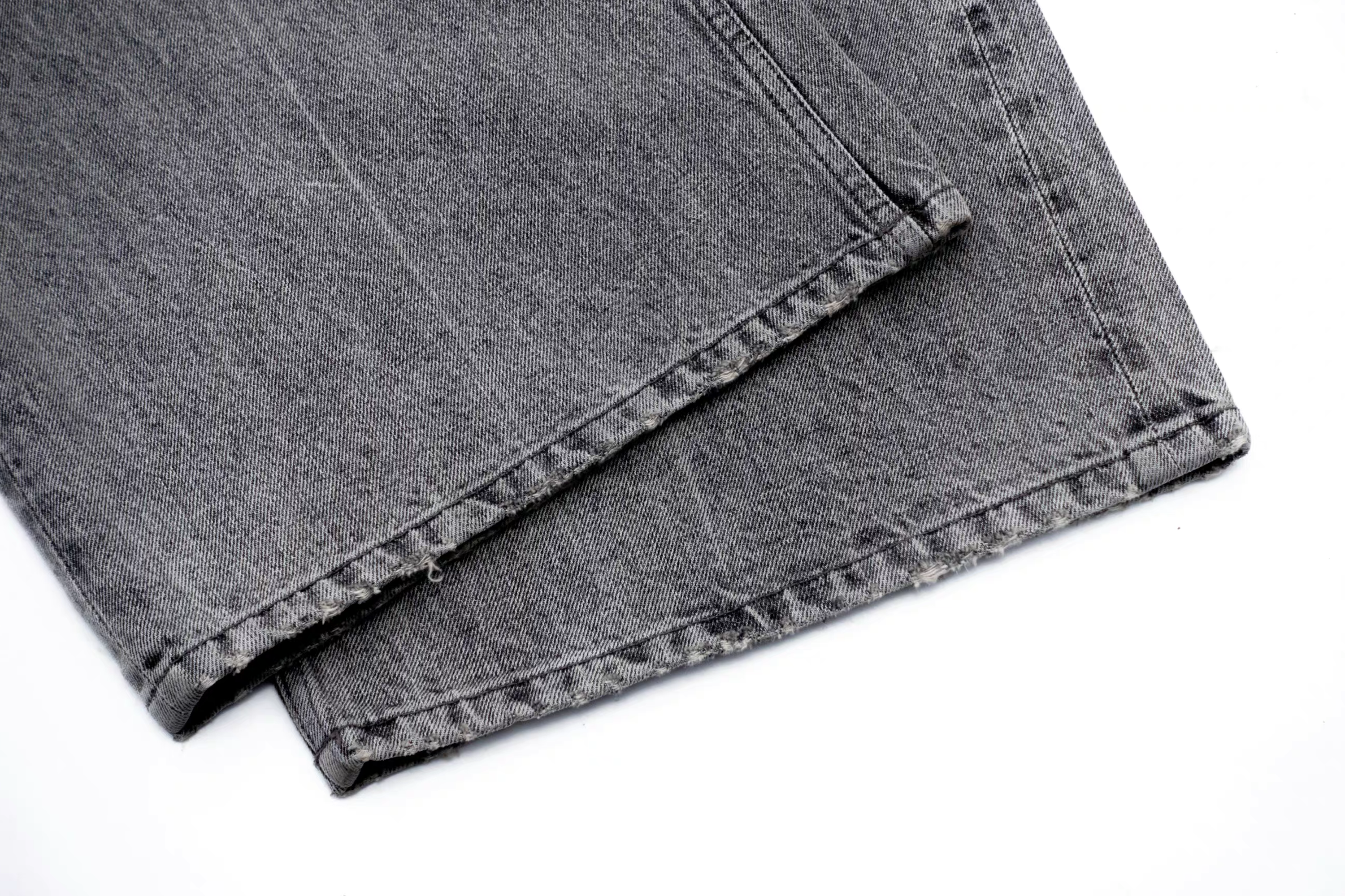 IN EXISTENCE x i Washed Lightning Fade Wide-Leg Jeans Gray, premium urban and streetwear designers apparel on PROJECTISR.com, IN EXISTENCE