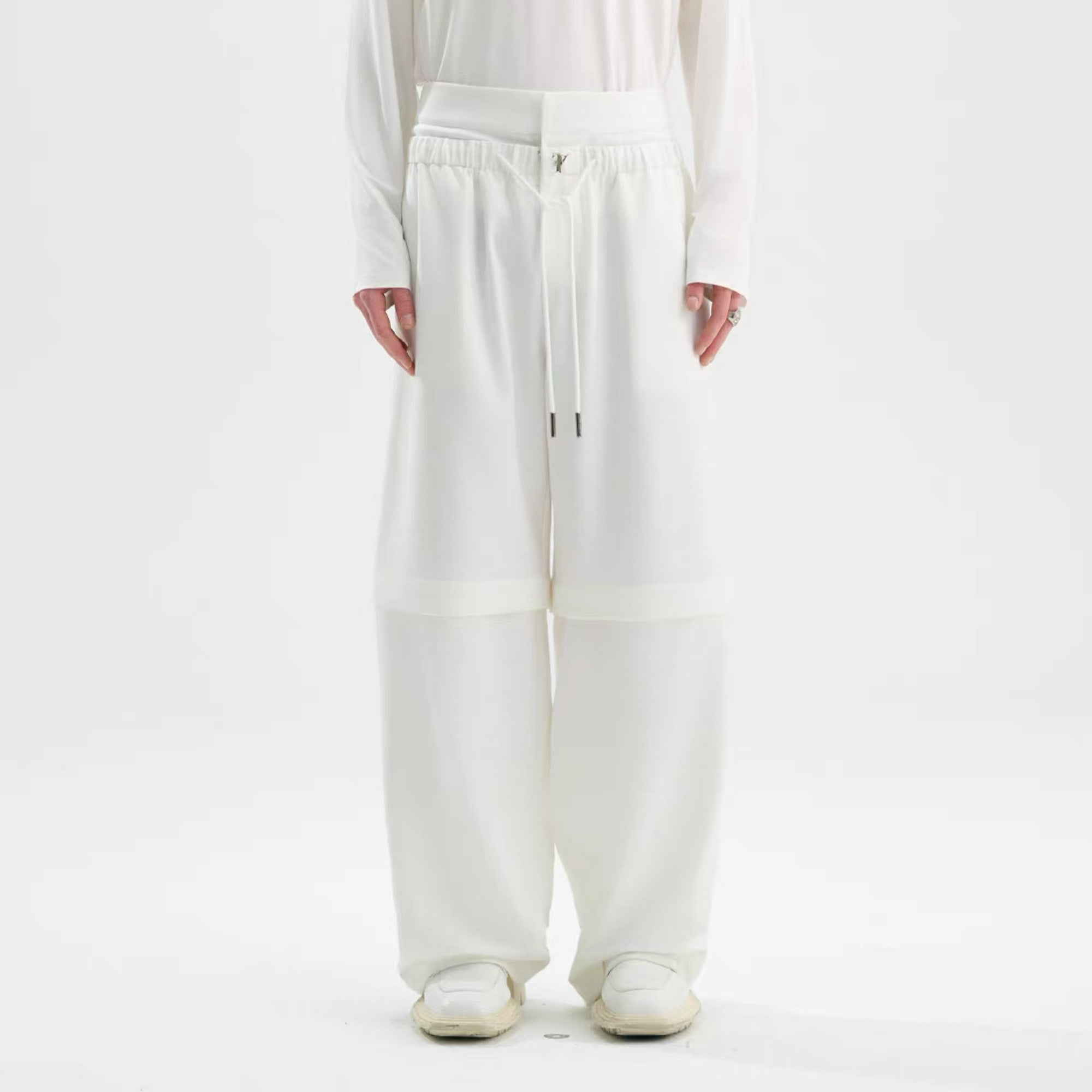 TIWILLTANG Detachable Drawstring Straight-Leg Pants, premium urban and streetwear designers apparel on PROJECTISR.com, TIWILLTANG