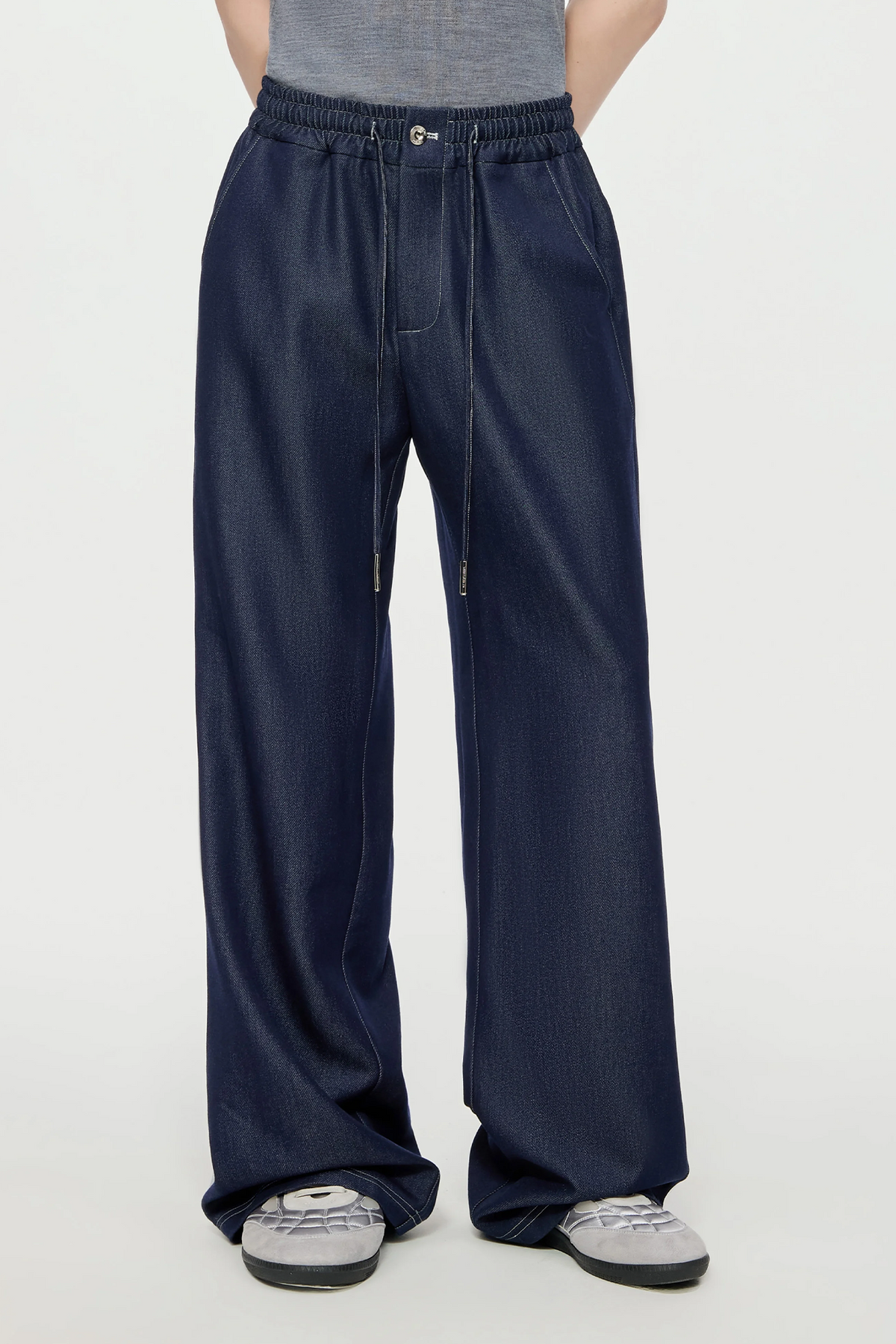 TIWILLTANG Drawstring Denim Jogger Pants